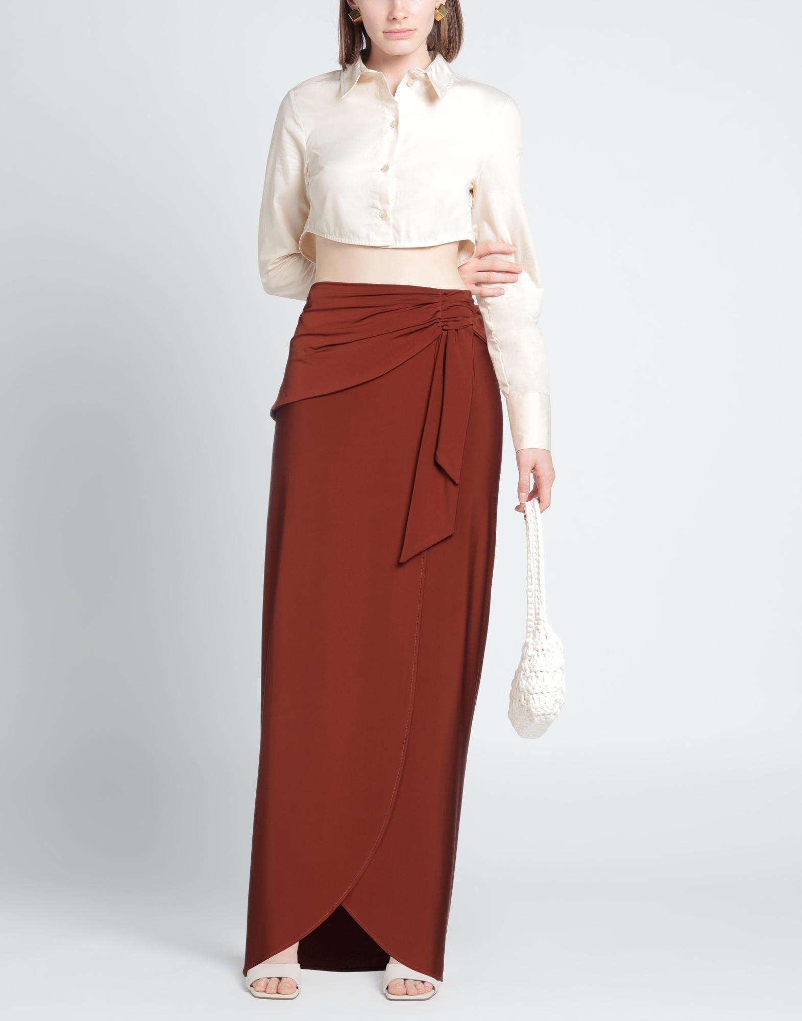 スカート FEDERICA TOSI STRETCH CADY LONG SKIRT WITH KNOT Federica Tosi Long Skirt - Black - 10% Off | Editorialist
