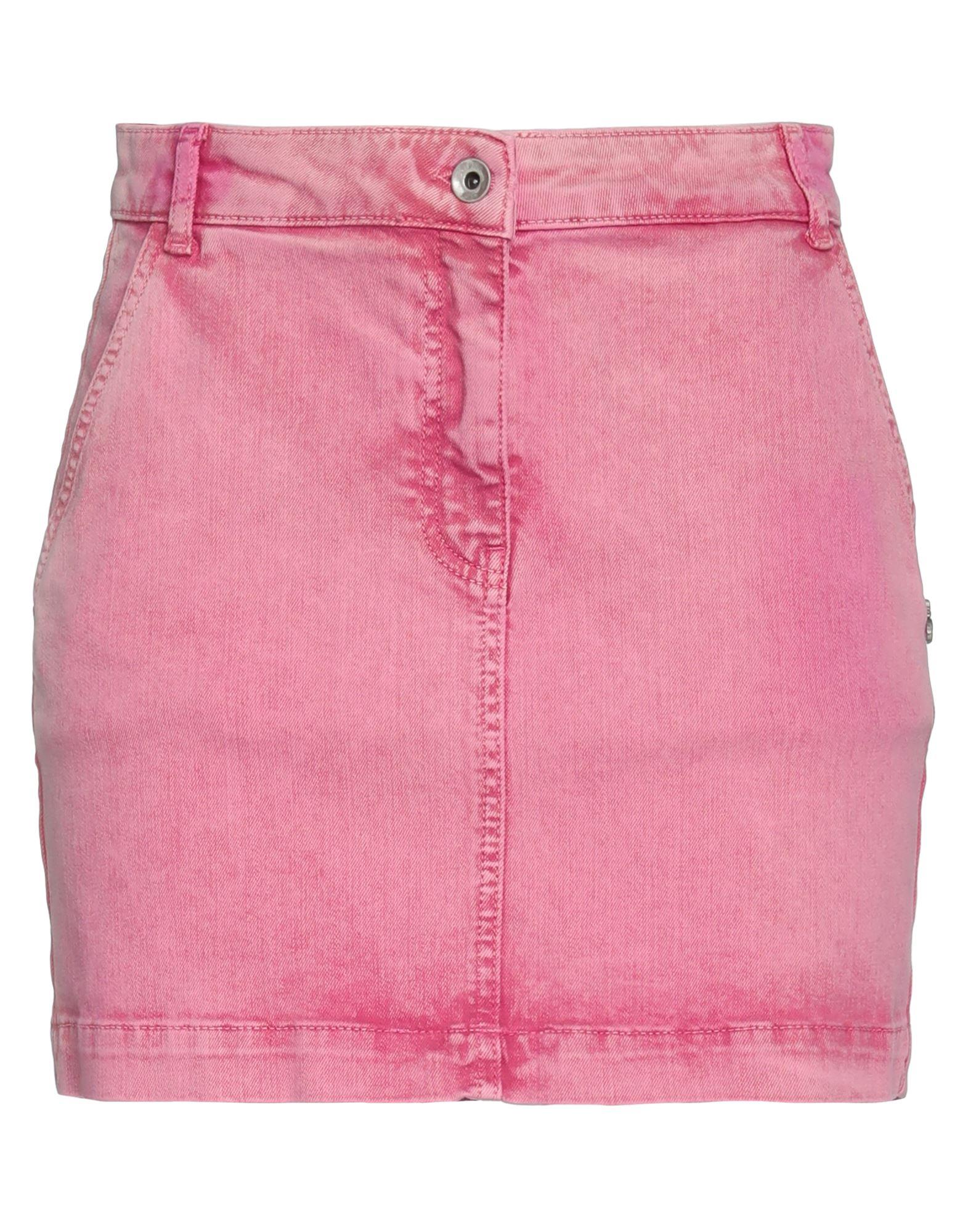 Patrizia Pepe Denim Skirt in Pink | Lyst