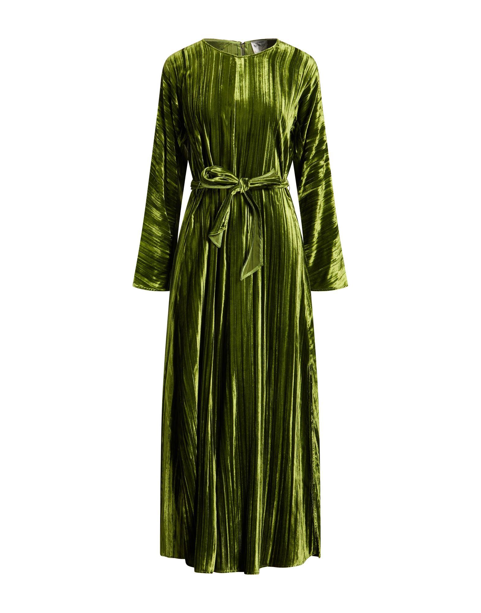 forte forte green dress forte_forte Lurex Metallic Fine-Knit Maxi Dress in Green