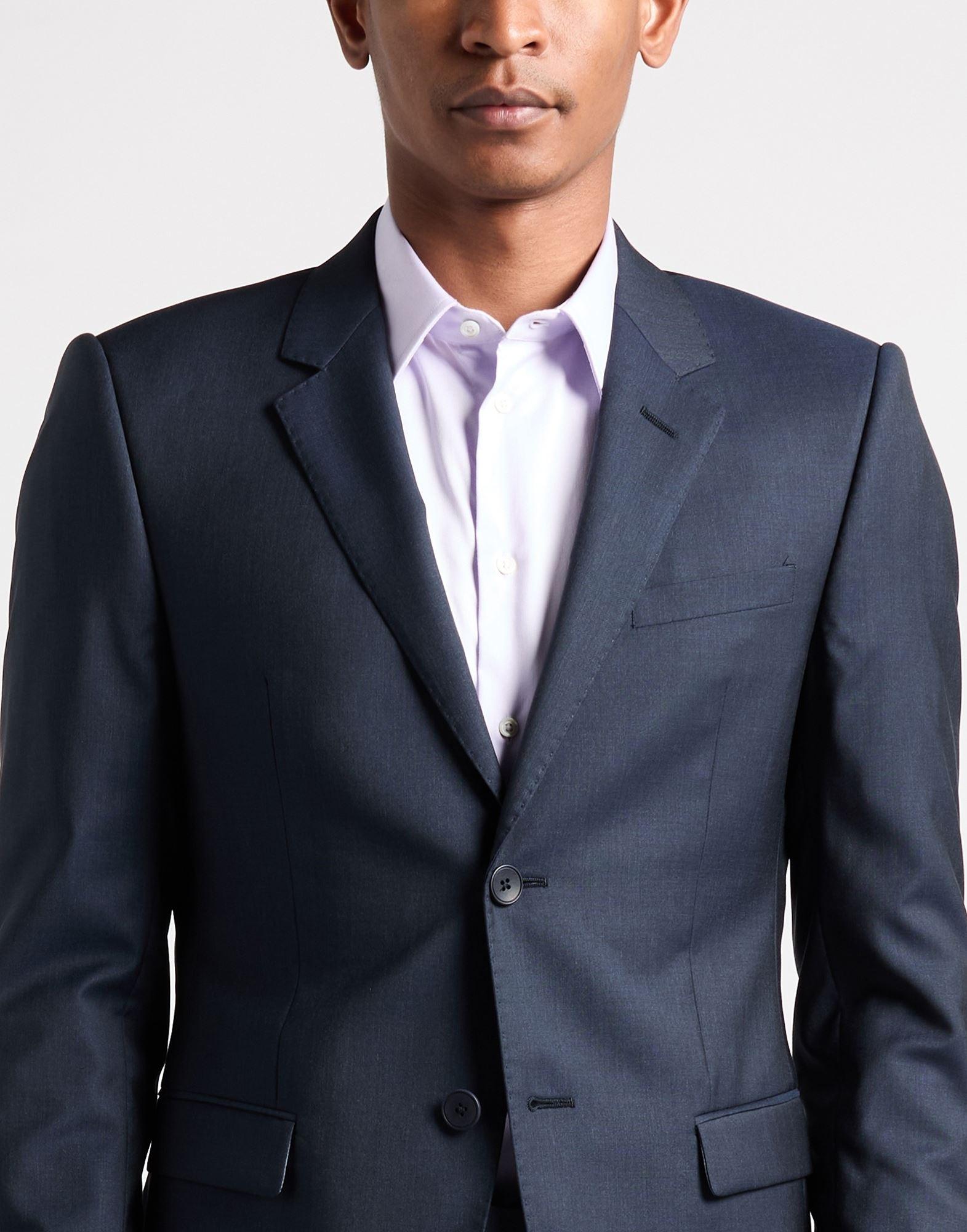Emporio Armani David Line Midnight Suit Virgin Wool, Silk in Blue
