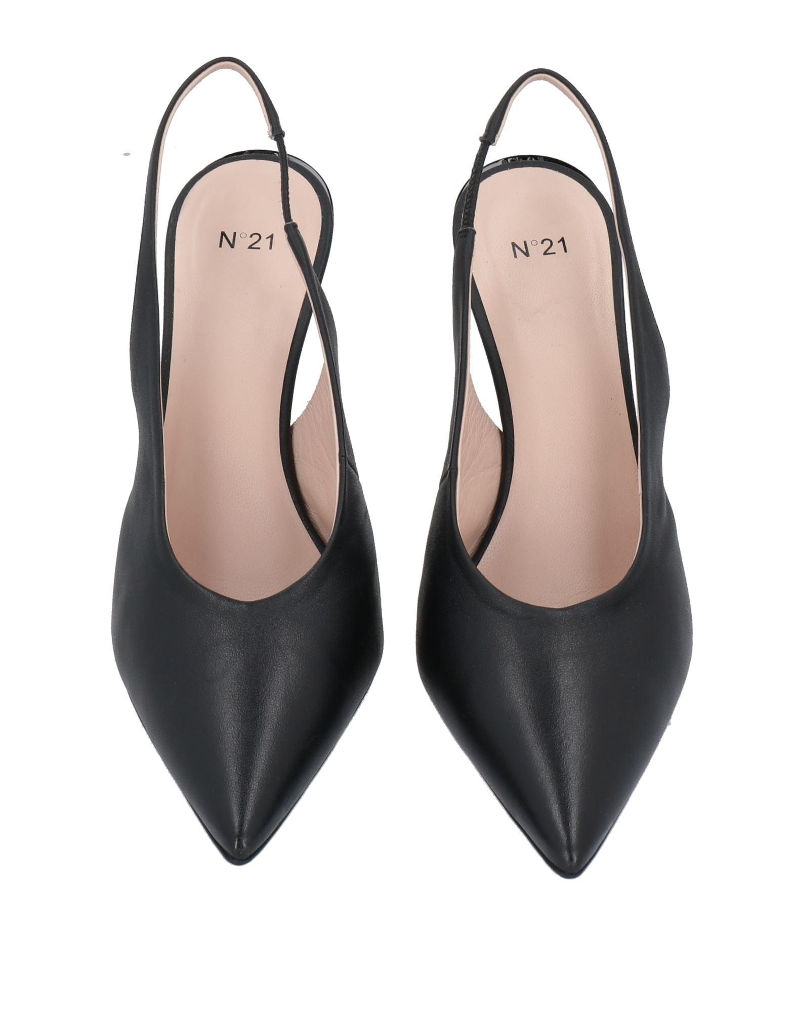 Nº21 logo-strap bow leather pumps - Pink