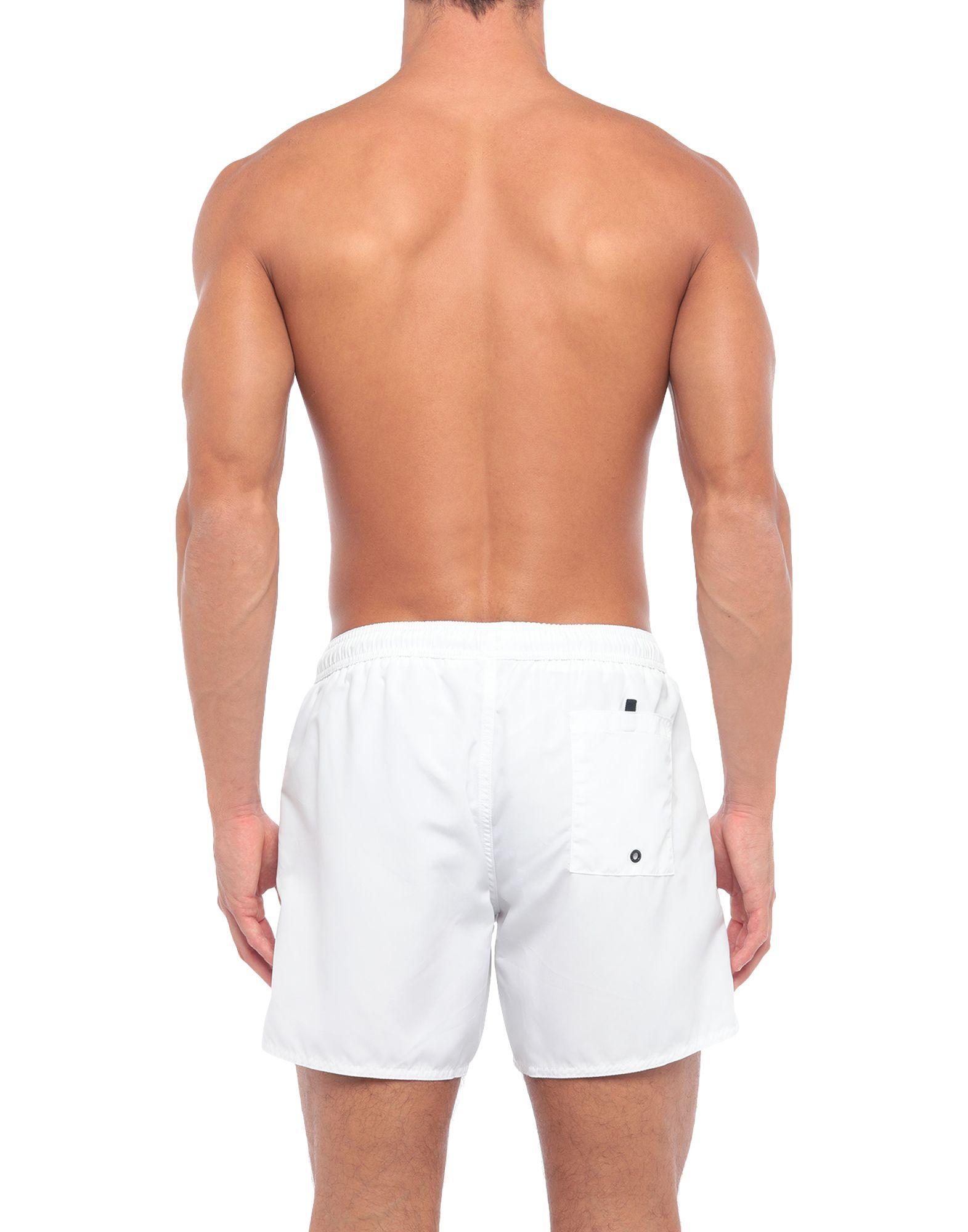 Armani Exchange Synthetic Swimming Trunks in White for Men - Lyst