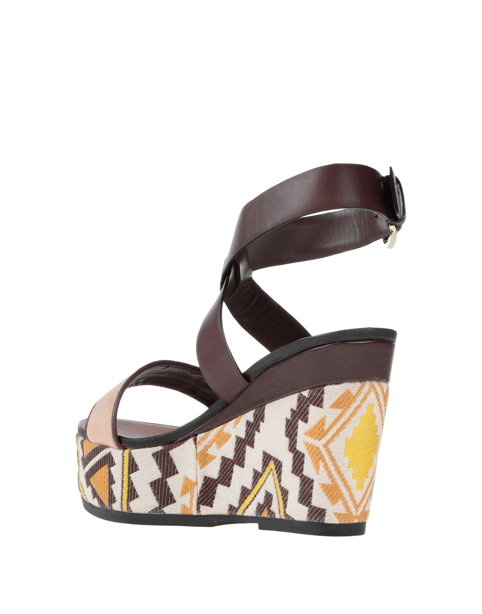 Elvio Zanon Leather Sandals in Dark Brown (Brown) - Lyst
