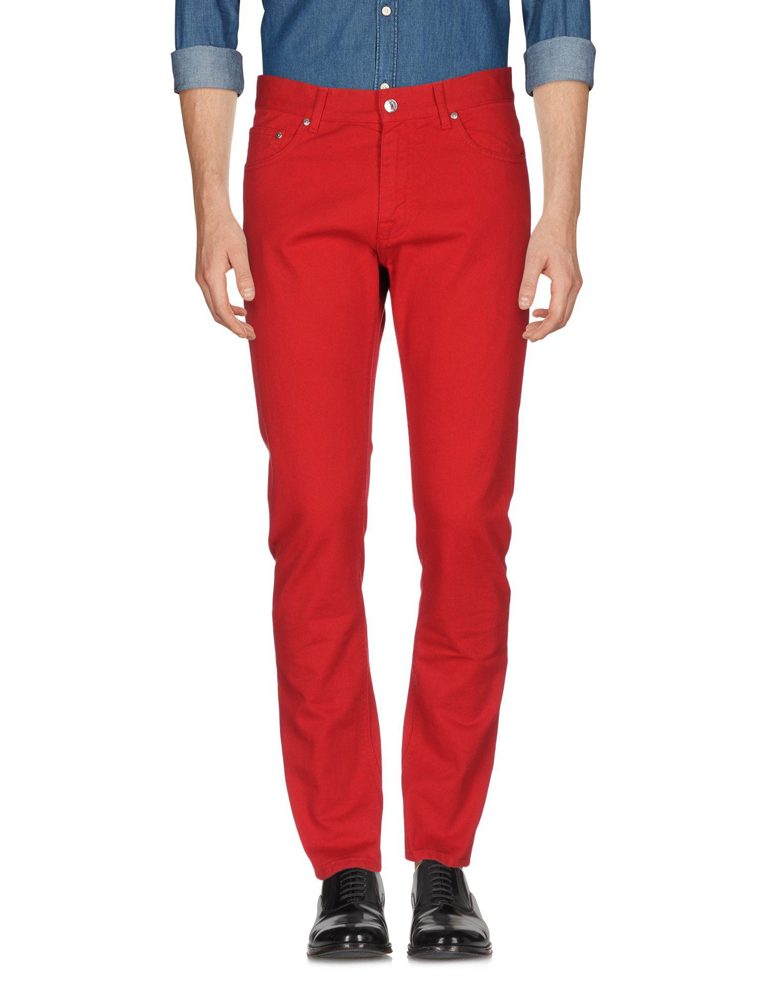 MSGM Cotton Casual Pants in Red for Men - Lyst