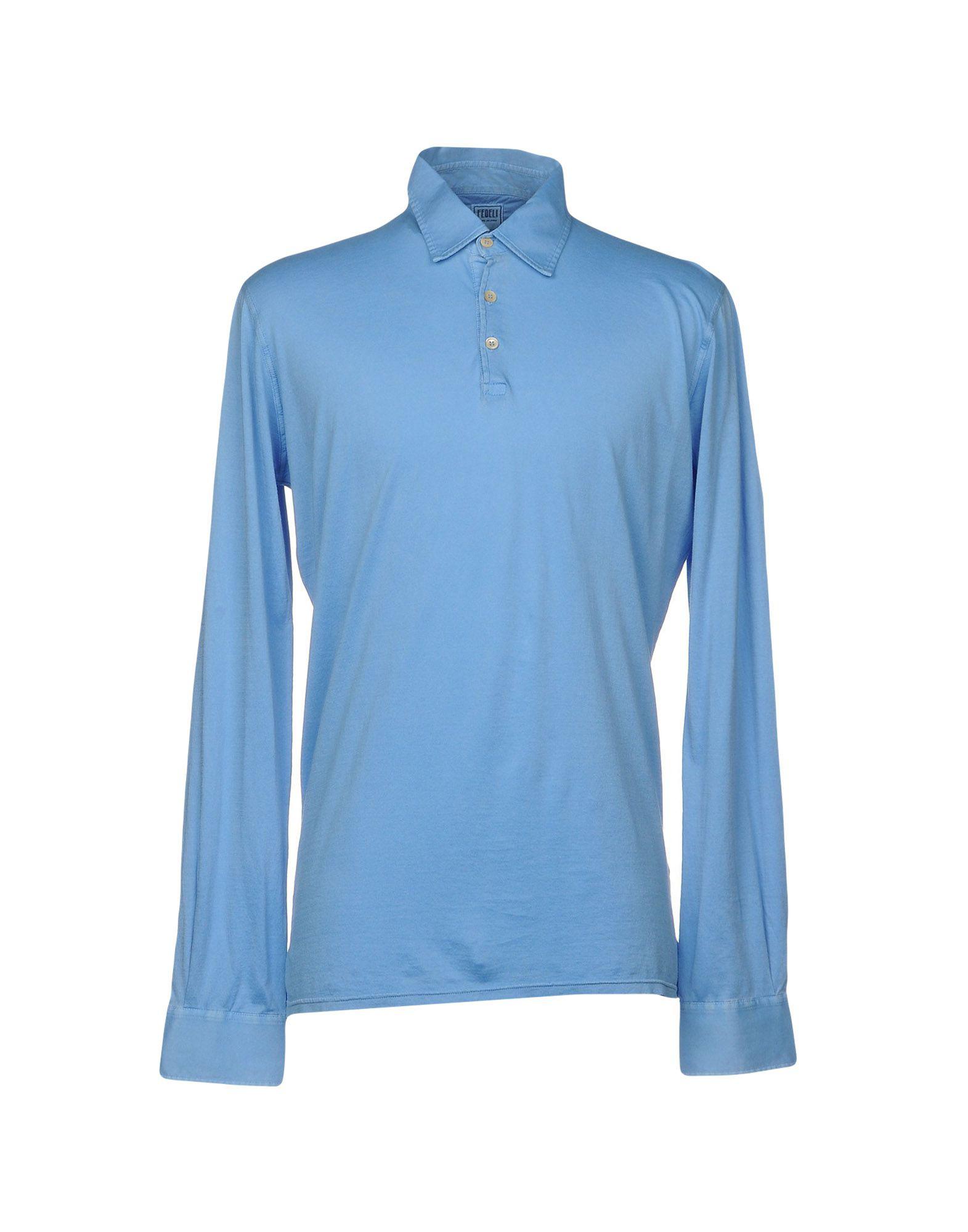 Fedeli Cotton Polo Shirt in Sky Blue (Blue) for Men - Lyst