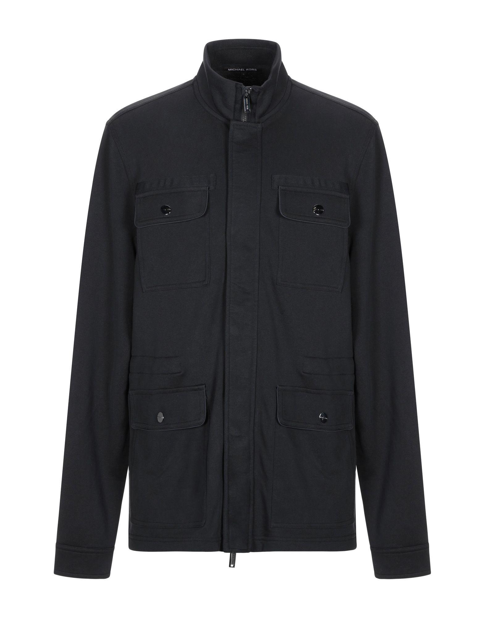 Michael Kors Fleece Jacket in Black for Men - Lyst