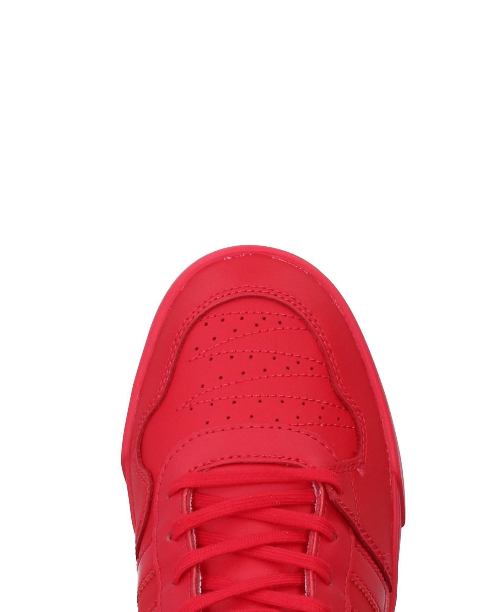 adidas Originals Leather High-tops & Sneakers in Red - Lyst