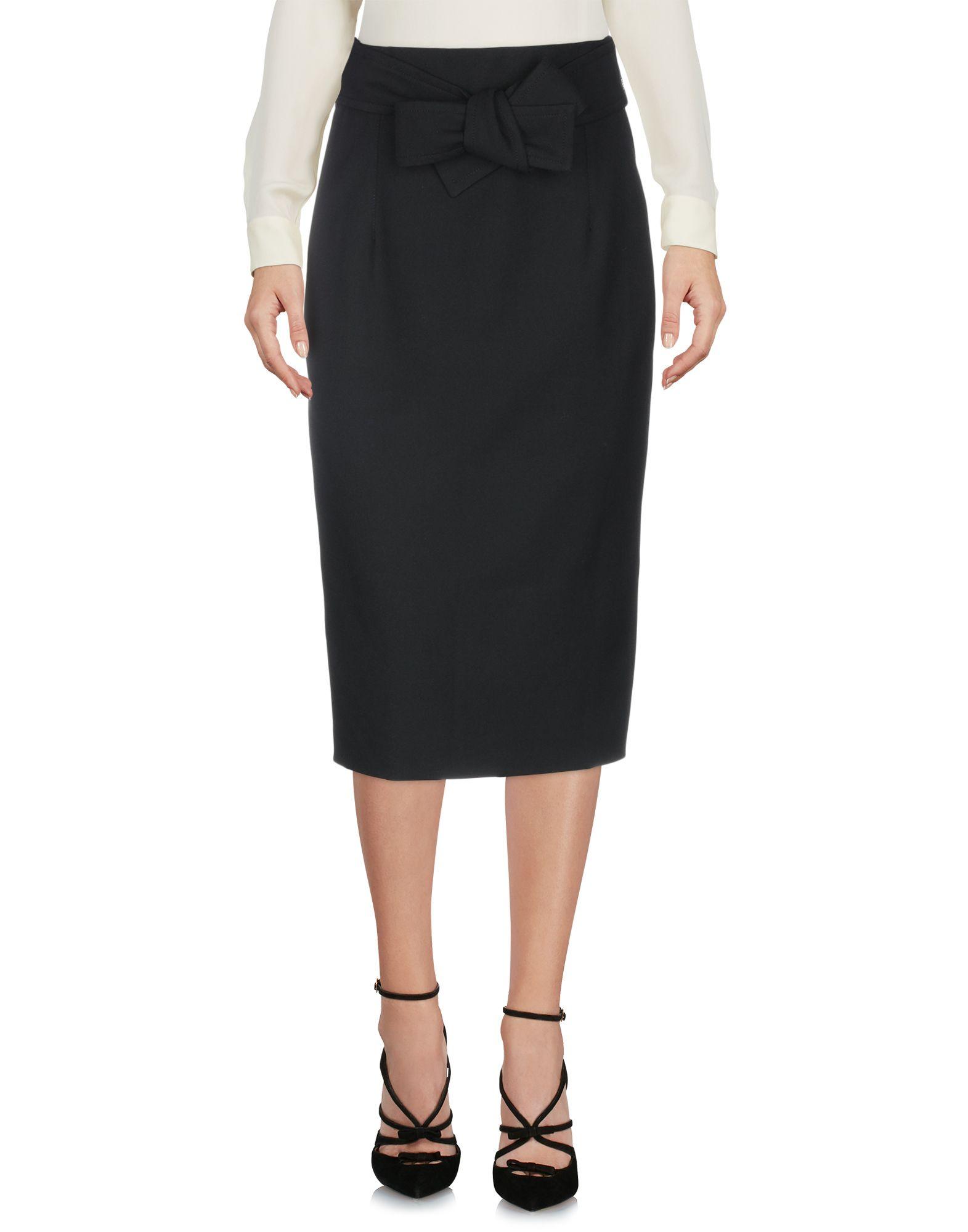 Marella Synthetic 3/4 Length Skirt in Black - Lyst