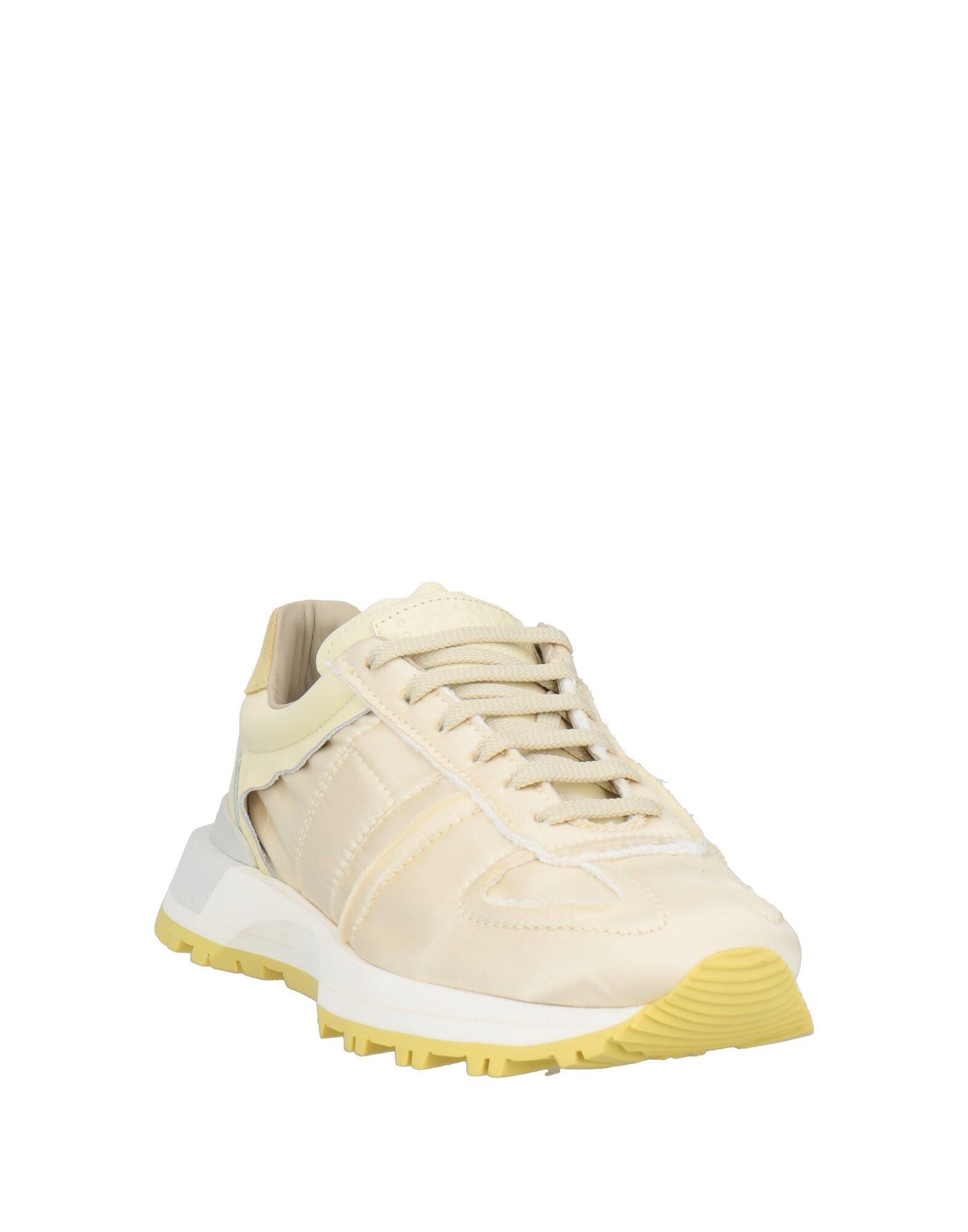 マルタンマルジェラcream Maison Margiela Cream Sneakers Leather, Textile Fibers in Natural