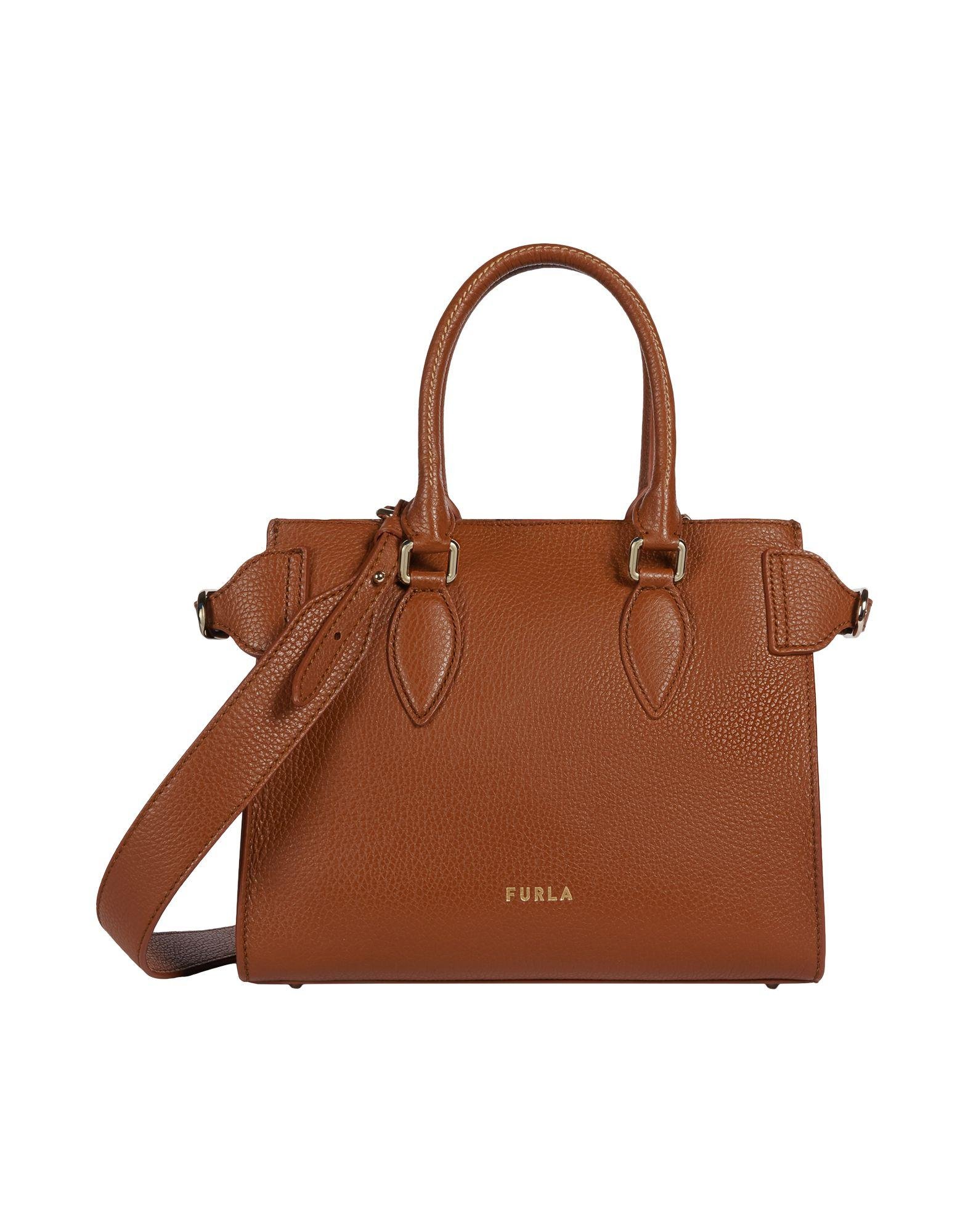 Furla Leather Handbag in Brown Lyst