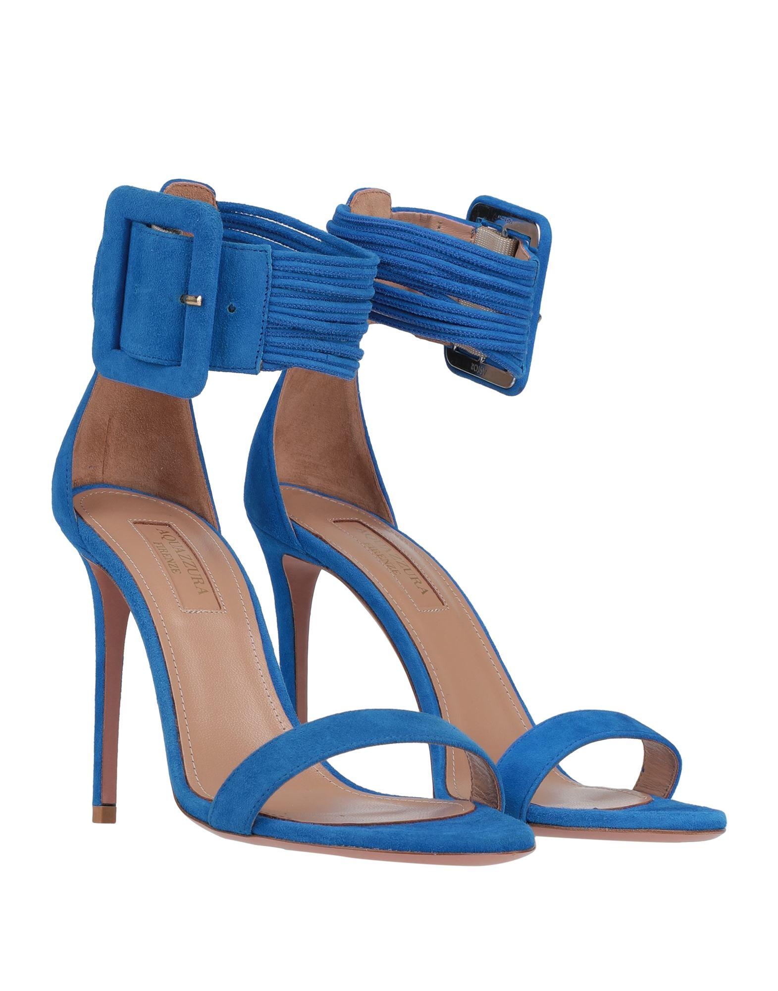 aquazzura blue heels