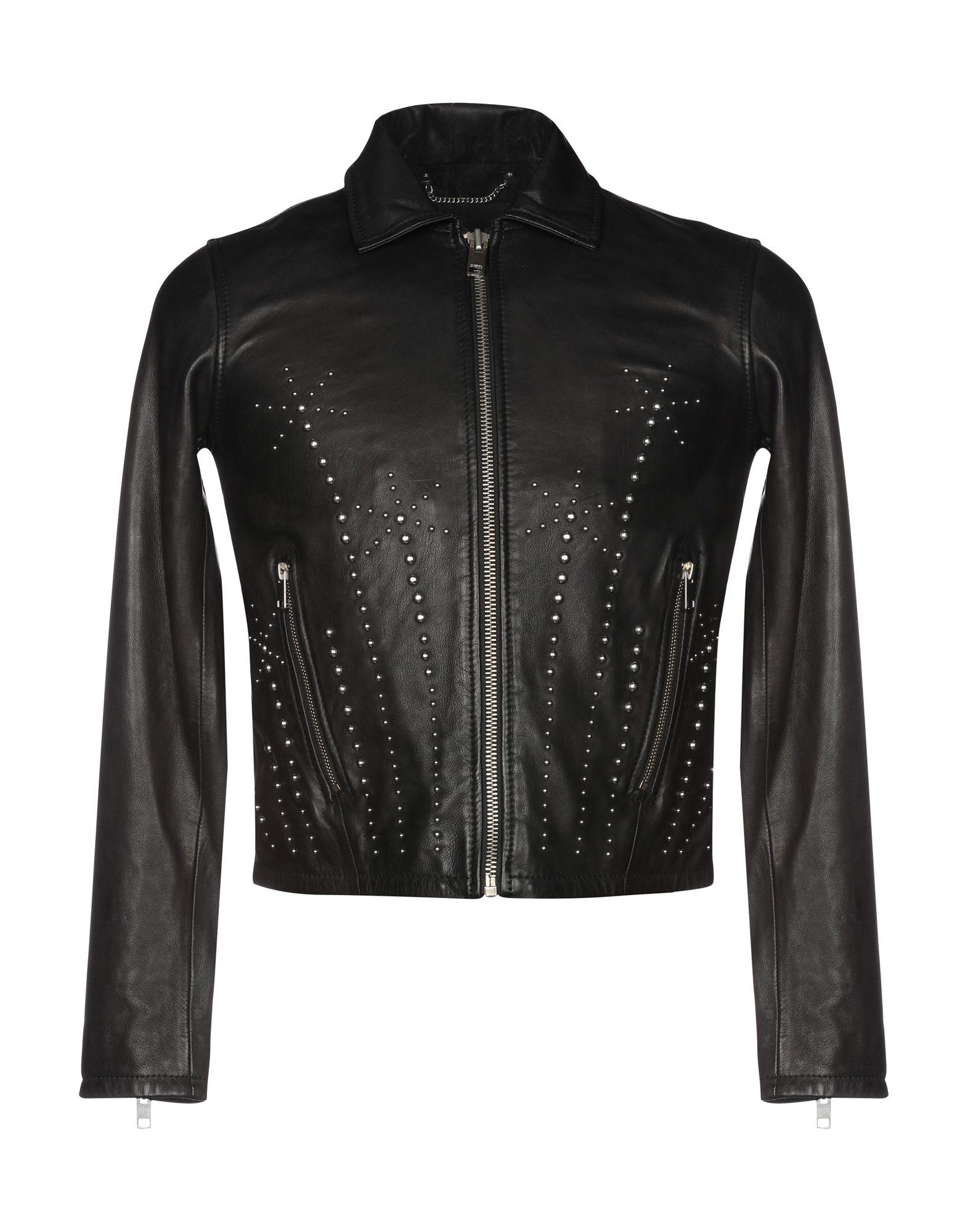 DIESEL Leather Jacket in Black - Lyst