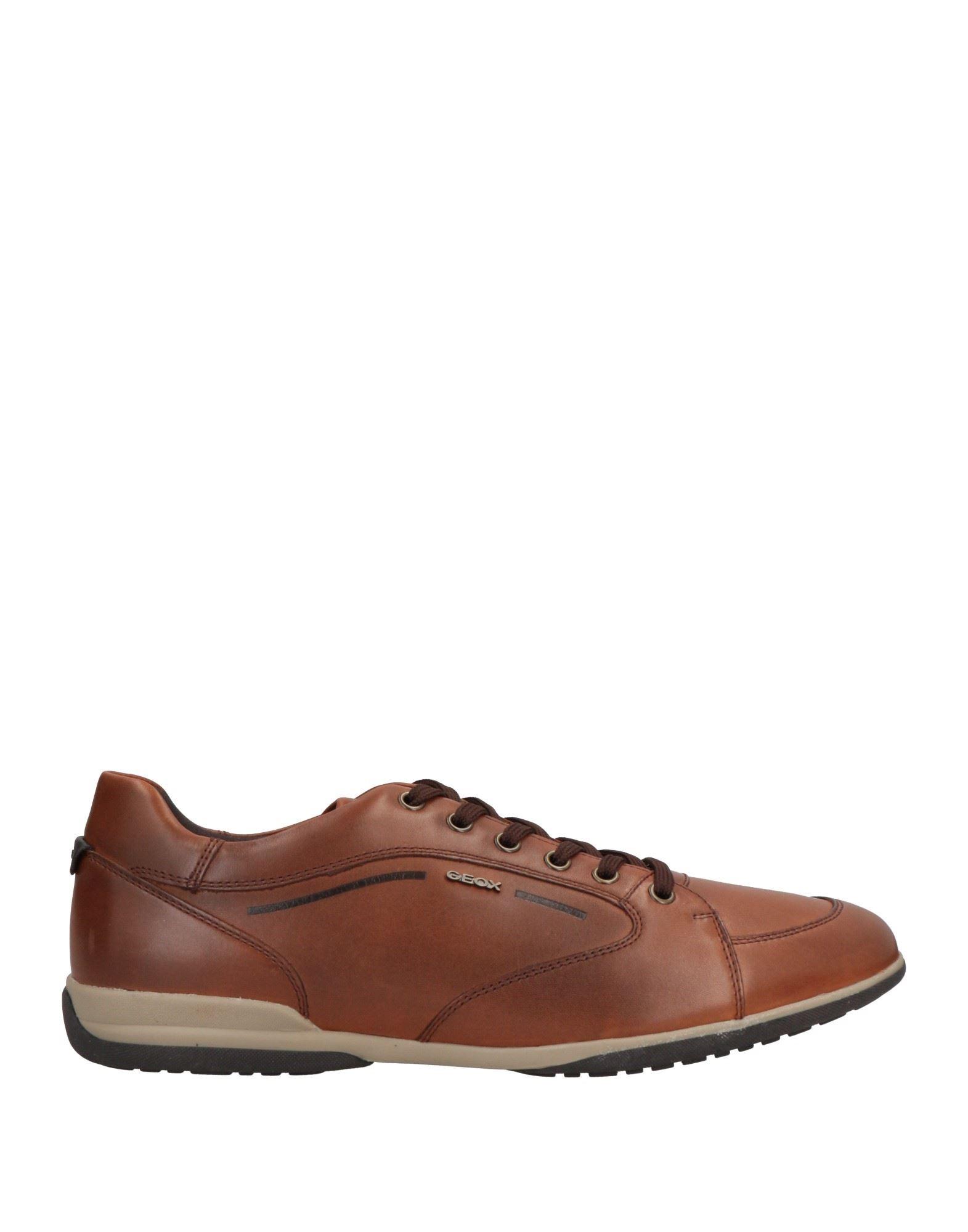 Geox Leather Sneakers in Tan (Brown) for Men | Lyst