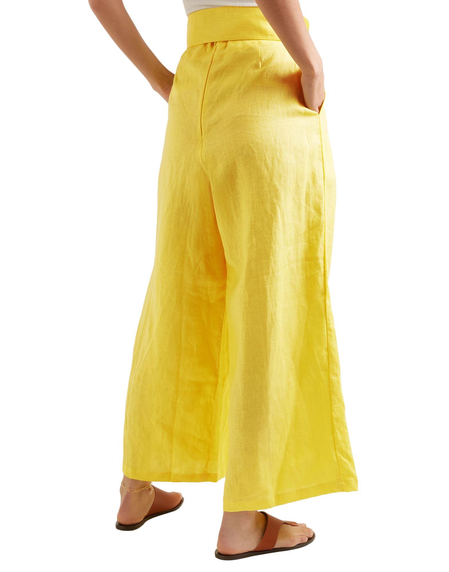 yellow gaucho pants