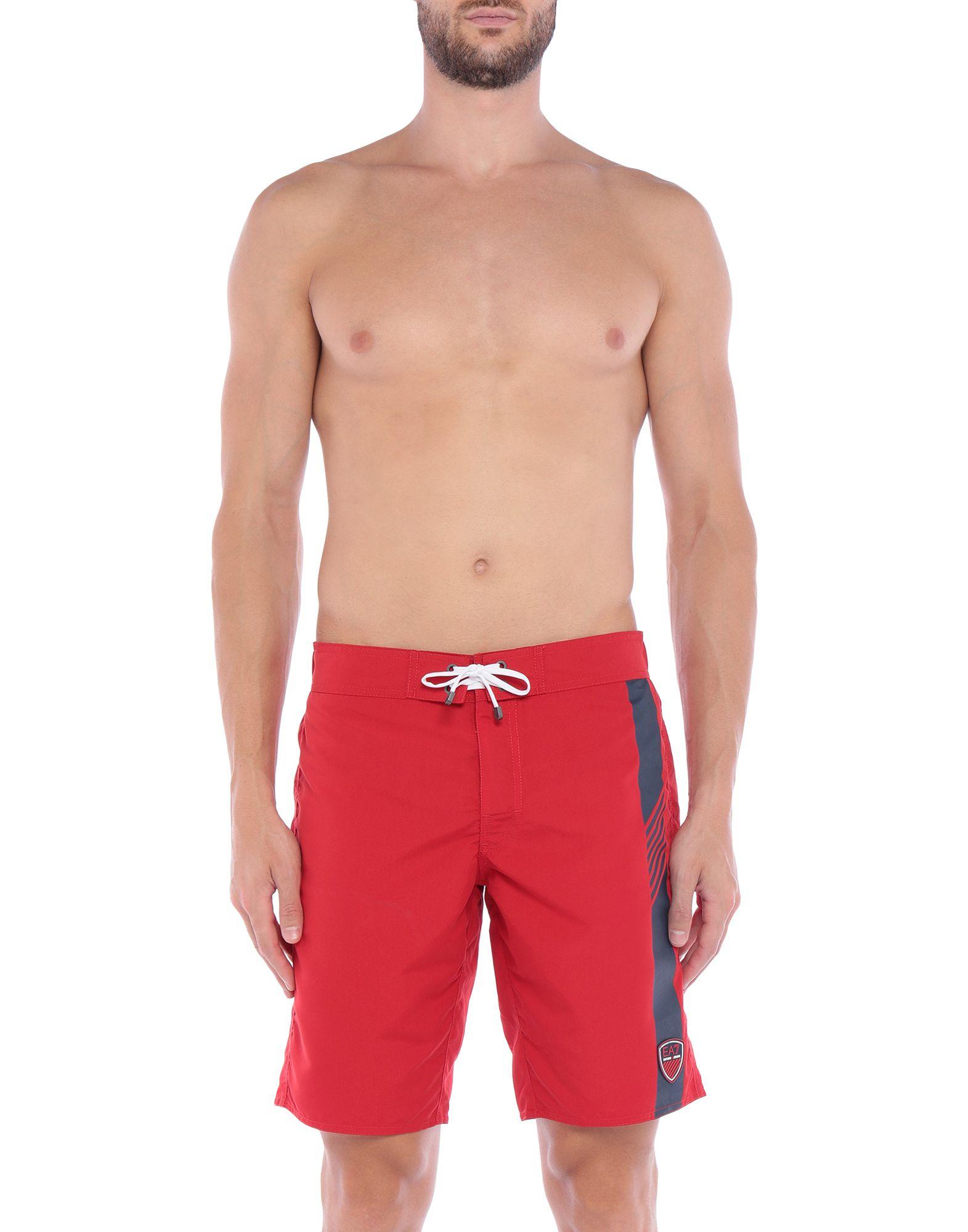EA7 Synthetic Swimming Trunks in Red for Men - Lyst