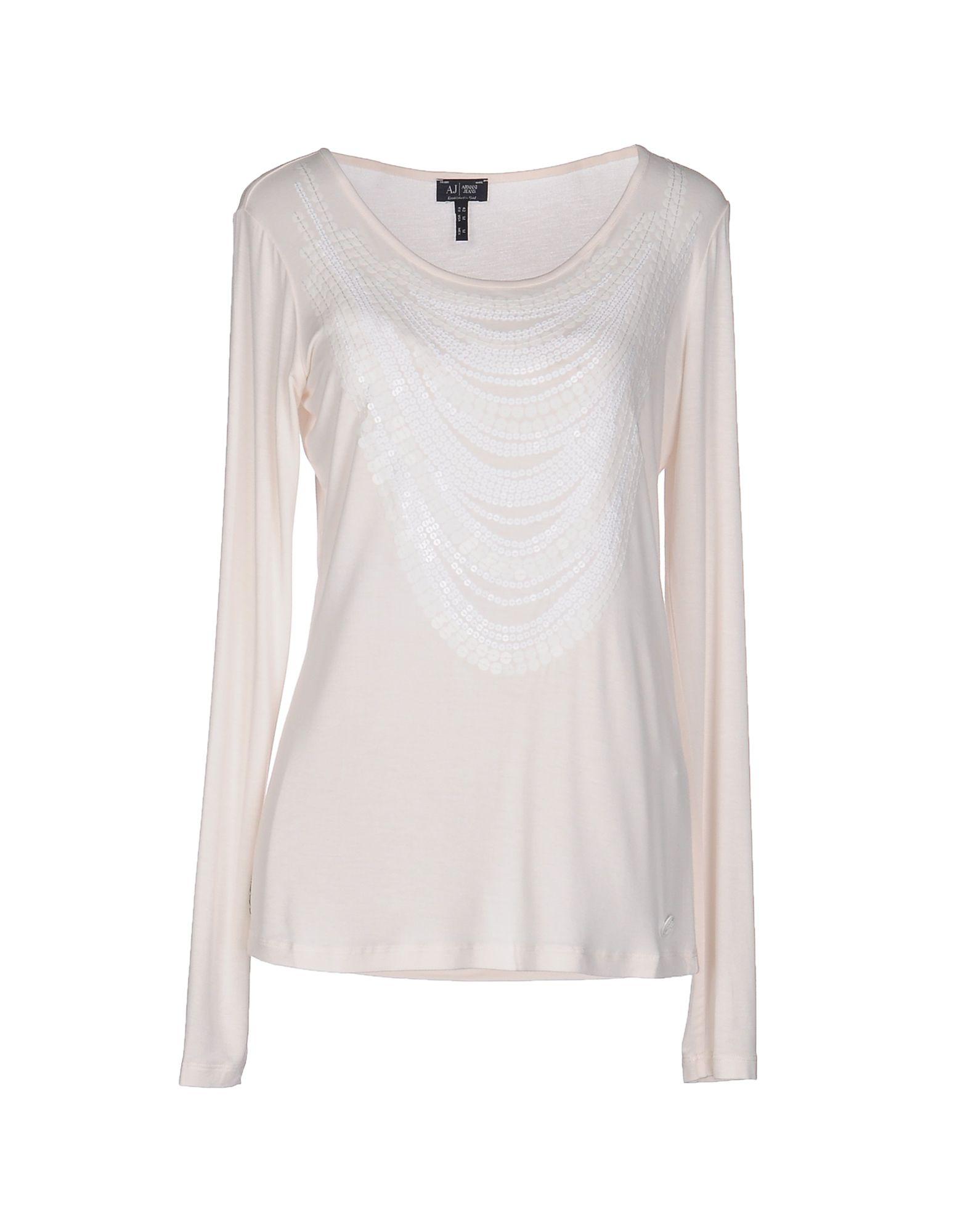 Armani Jeans Synthetic T-shirt in Ivory (White) - Lyst