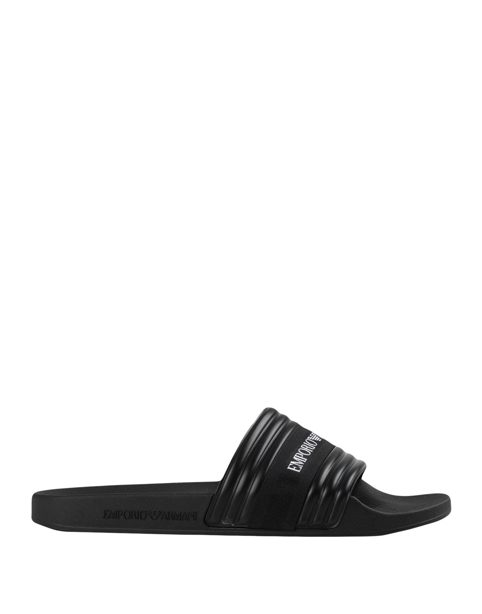 Emporio Armani Sandals in Black for Men | Lyst