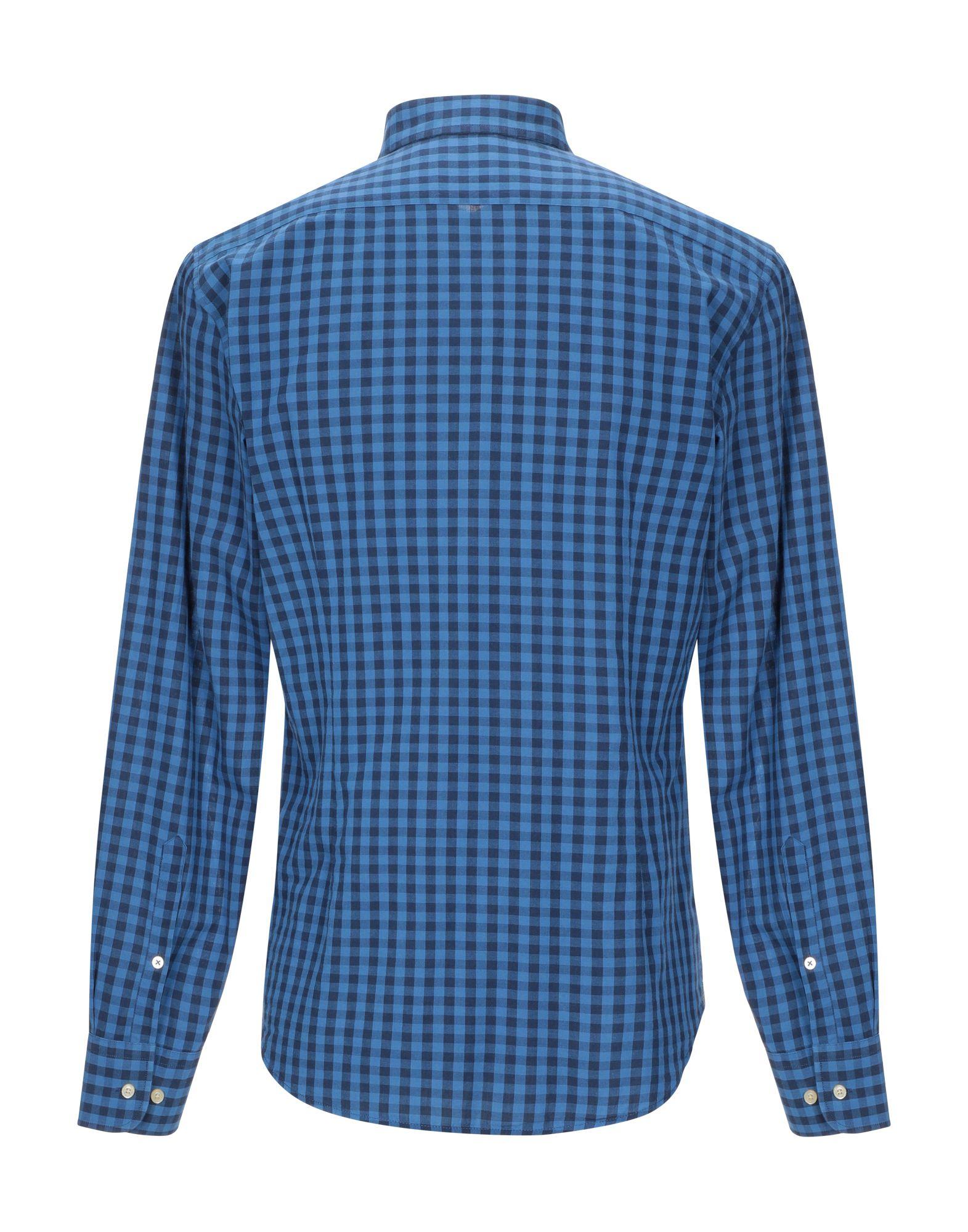 Henry Cotton's Cotton Shirt in Blue for Men - Lyst