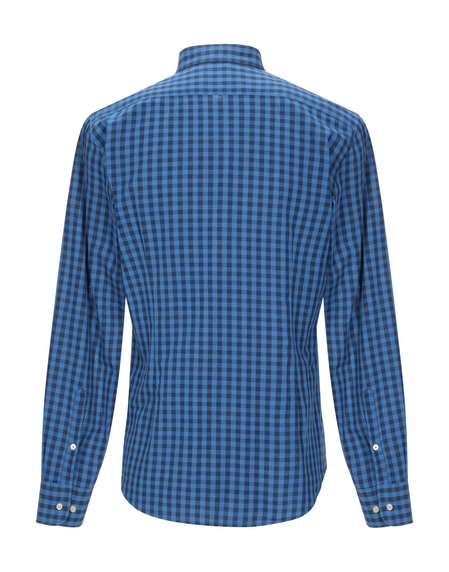 Henry Cotton's Cotton Shirt in Blue for Men Lyst