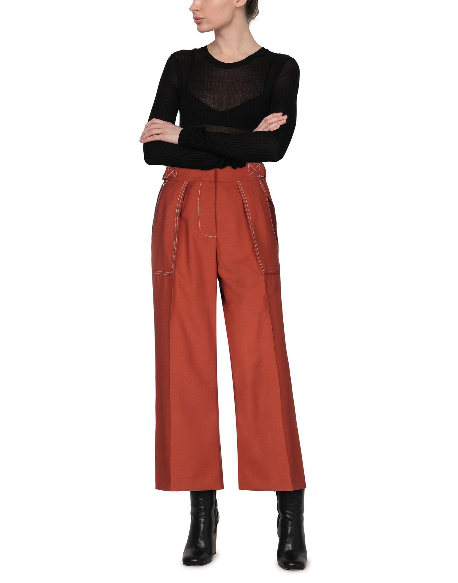 red casual pants
