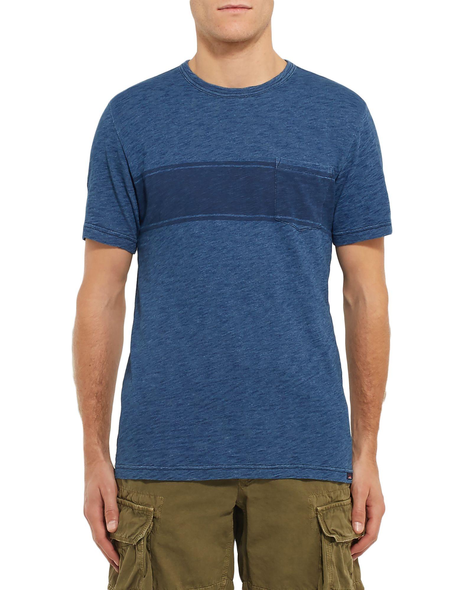 Faherty Brand Cotton Tshirt in Blue for Men Lyst