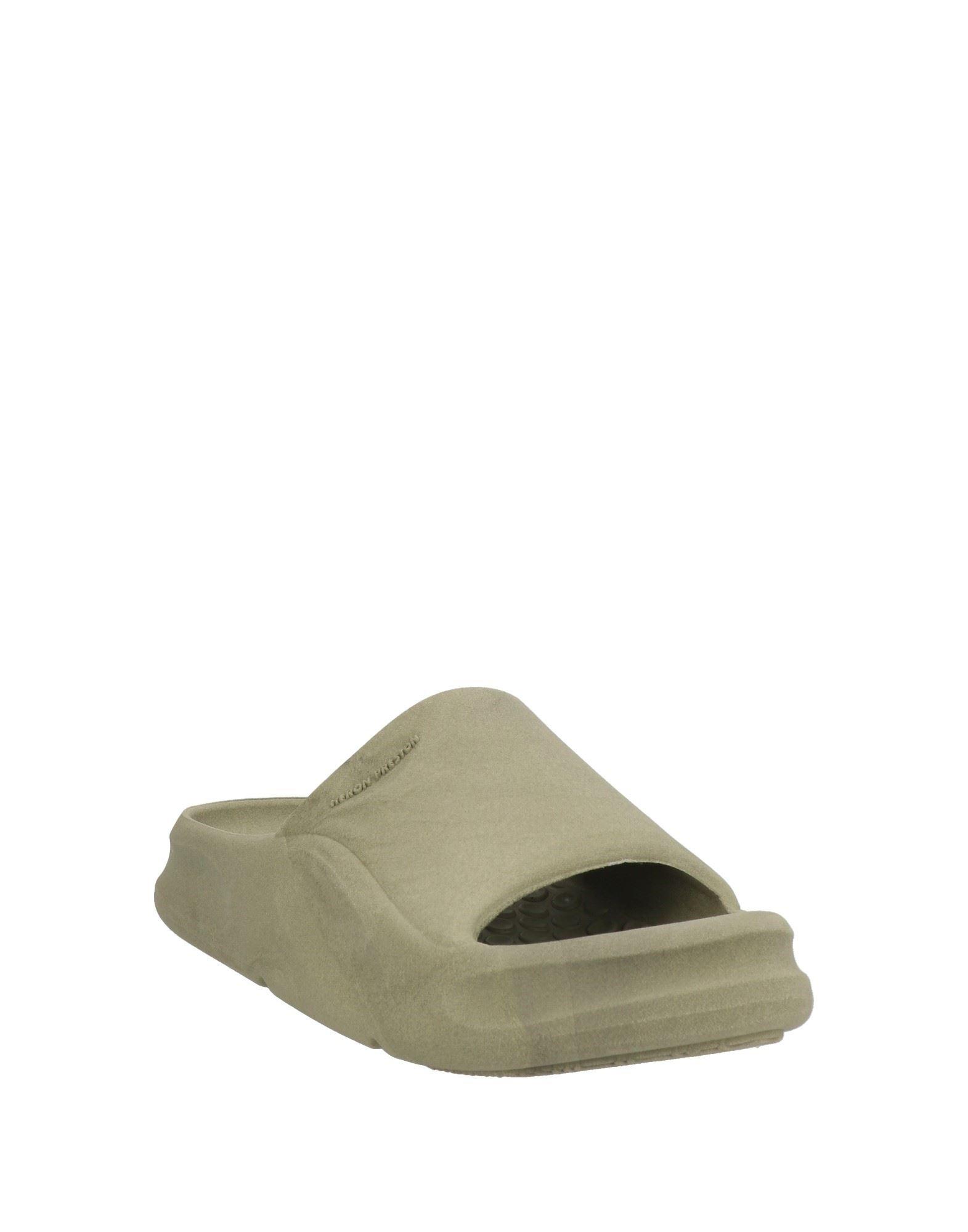 Heron Preston Logo Leather Pool Slides Men display picture 2