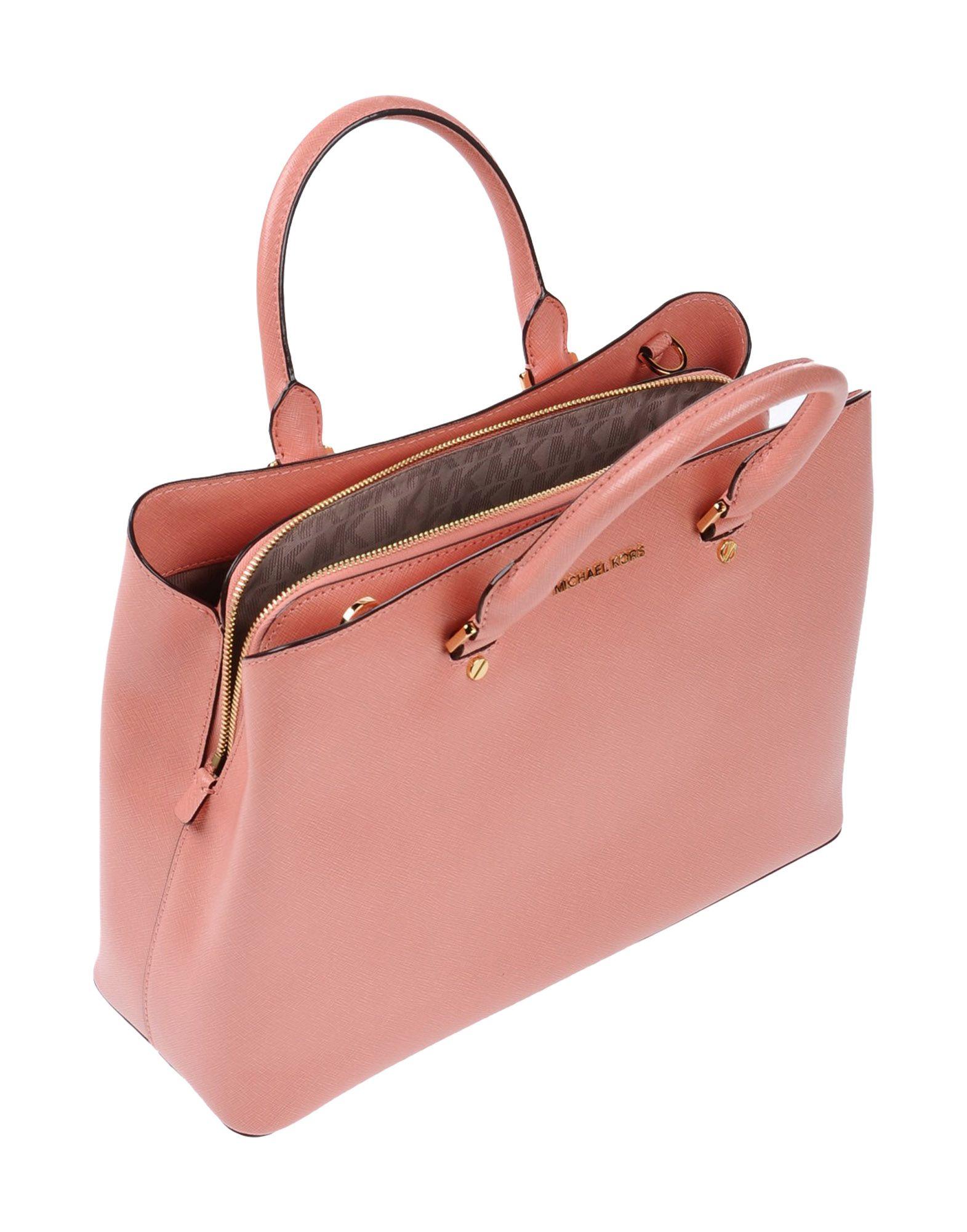 MICHAEL Michael Kors Leather Handbag in Salmon Pink (Pink) Lyst