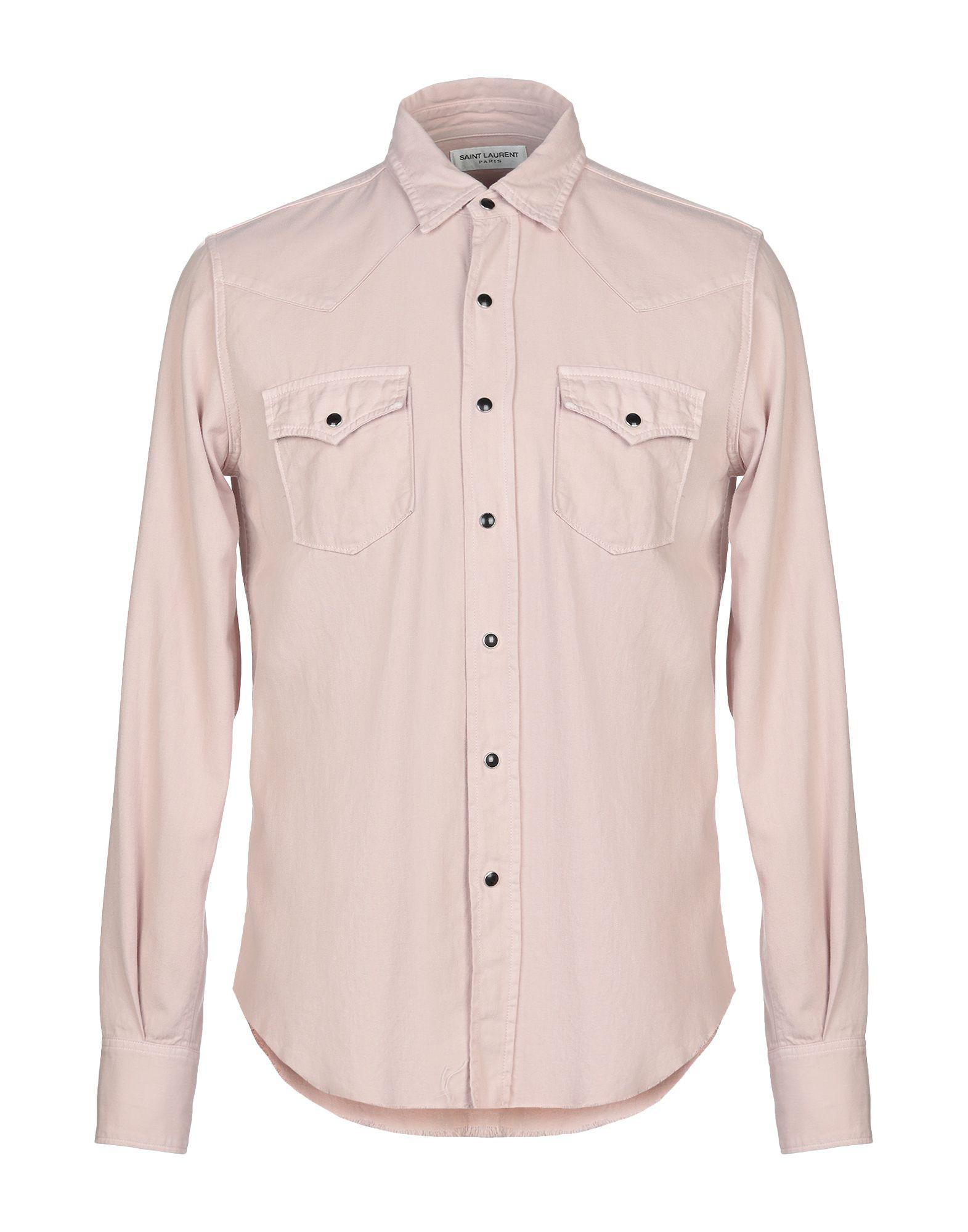 pink denim shirt mens