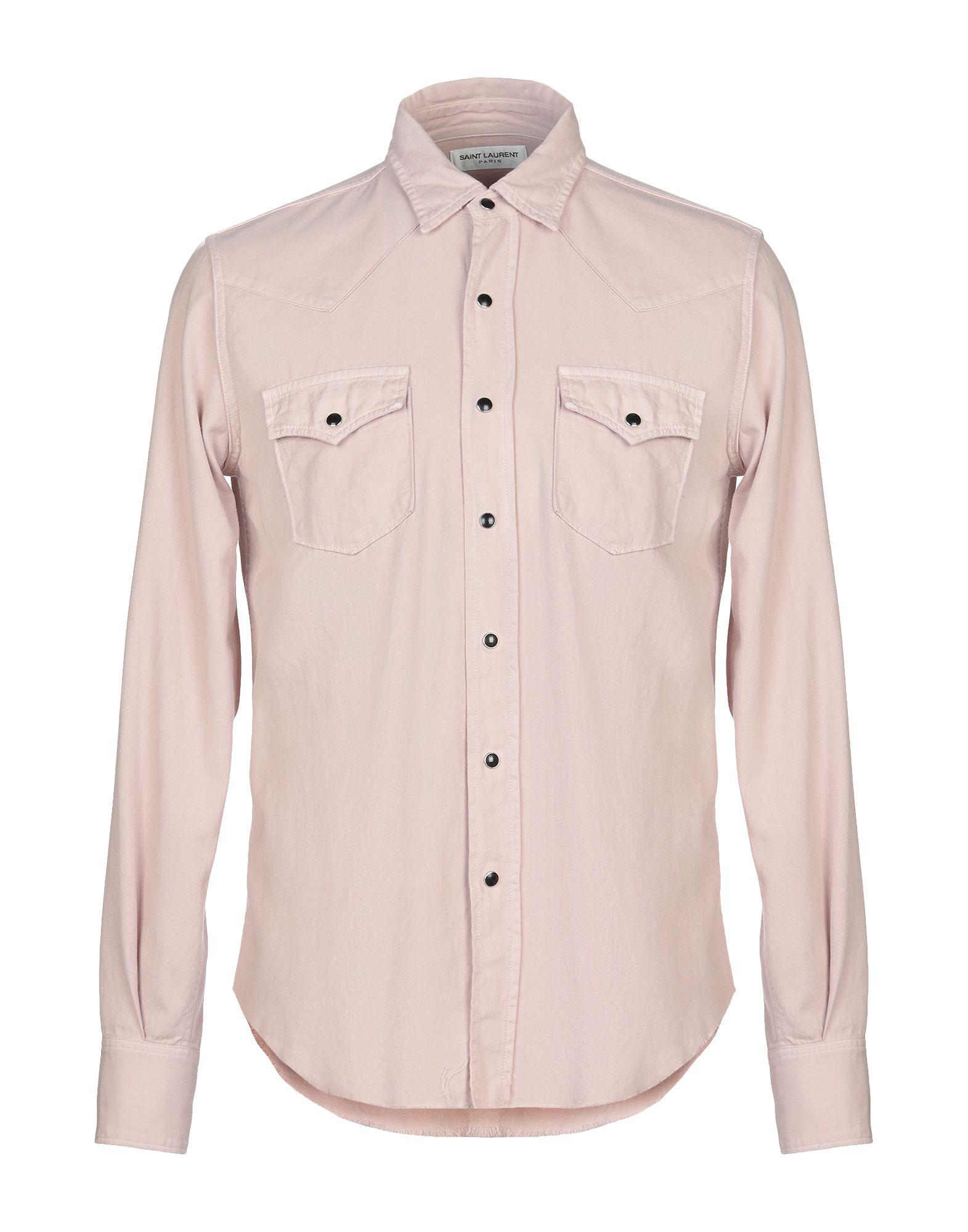 pink denim shirt mens