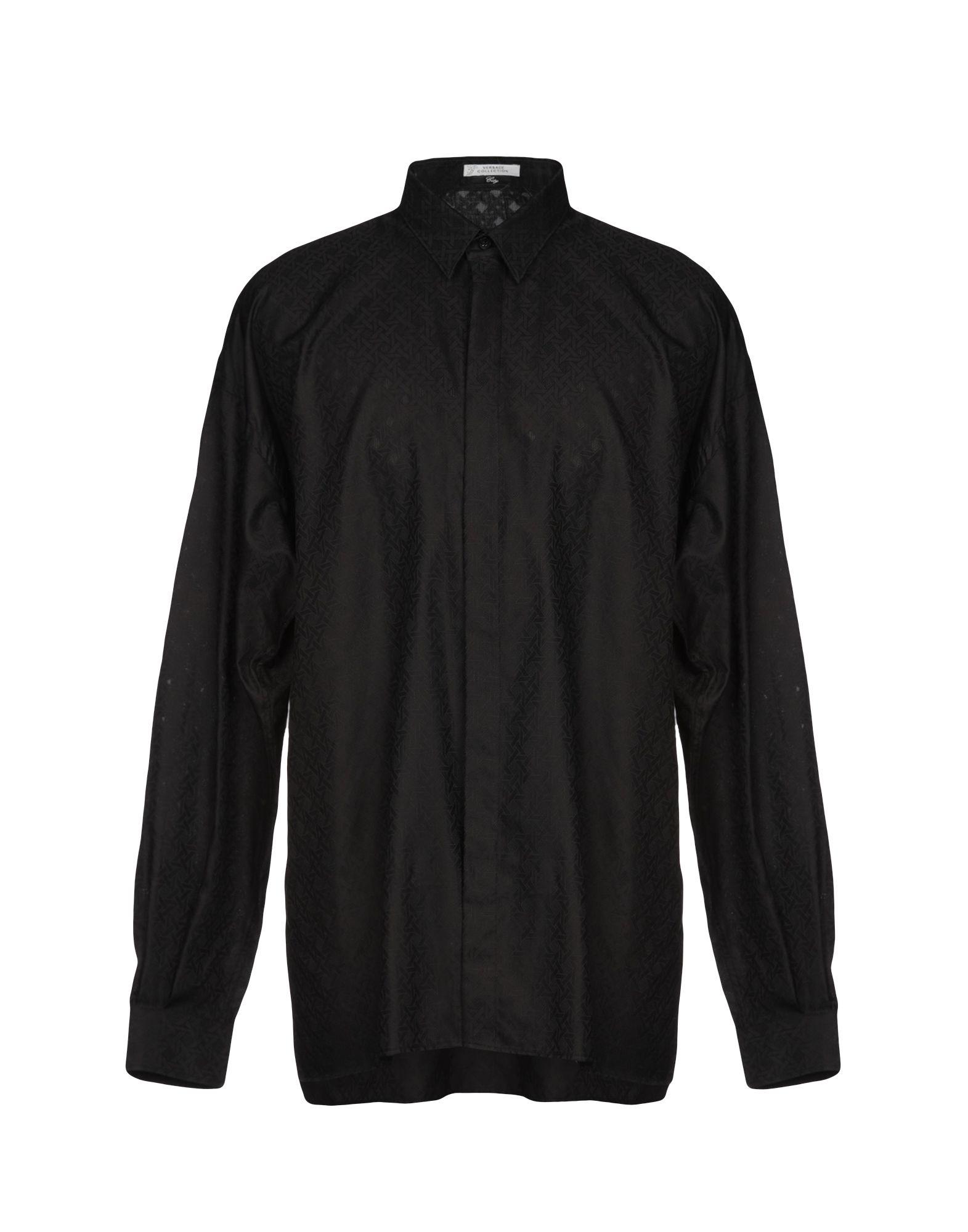 Versace Cotton Shirt in Black for Men - Lyst