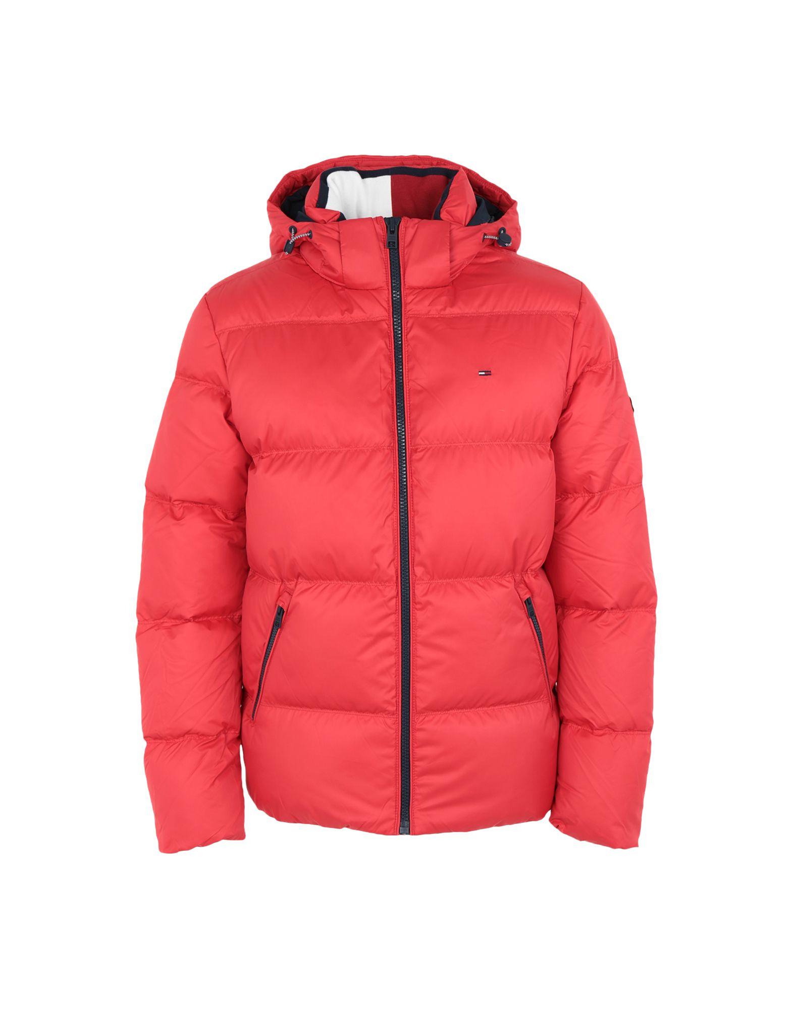 Tommy Hilfiger Synthetic Down Jacket in Red for Men - Lyst