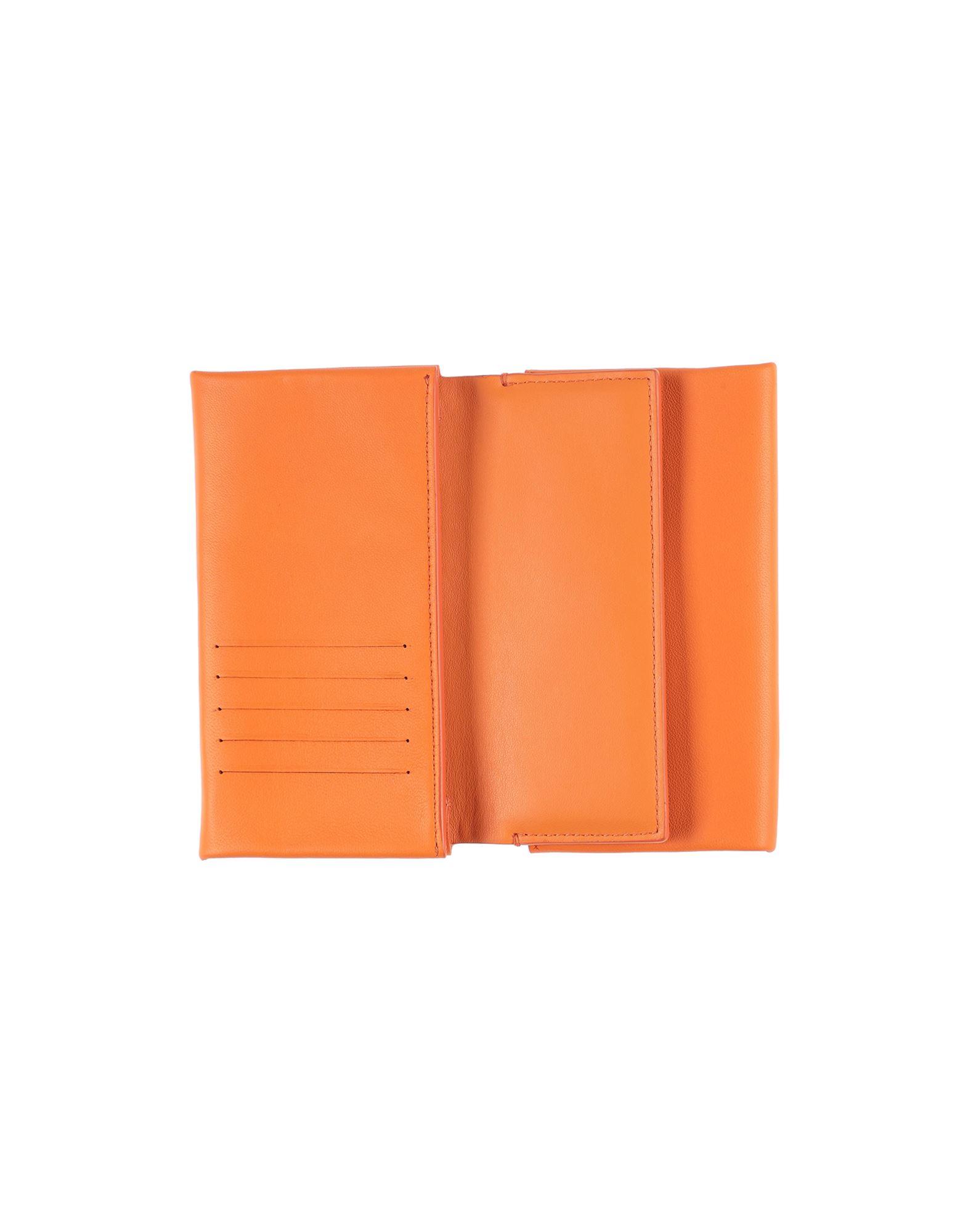 Bottega Veneta Leather Wallet in Orange - Lyst