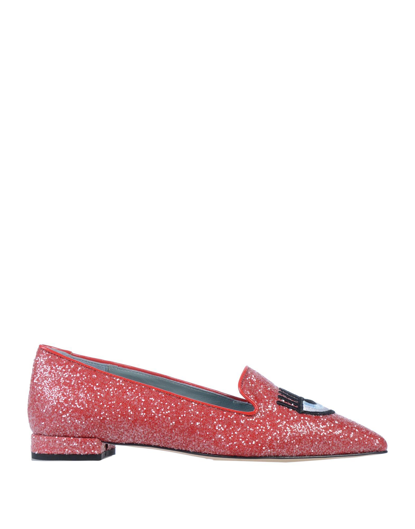 Chiara Ferragni Leather Loafer in Red - Lyst