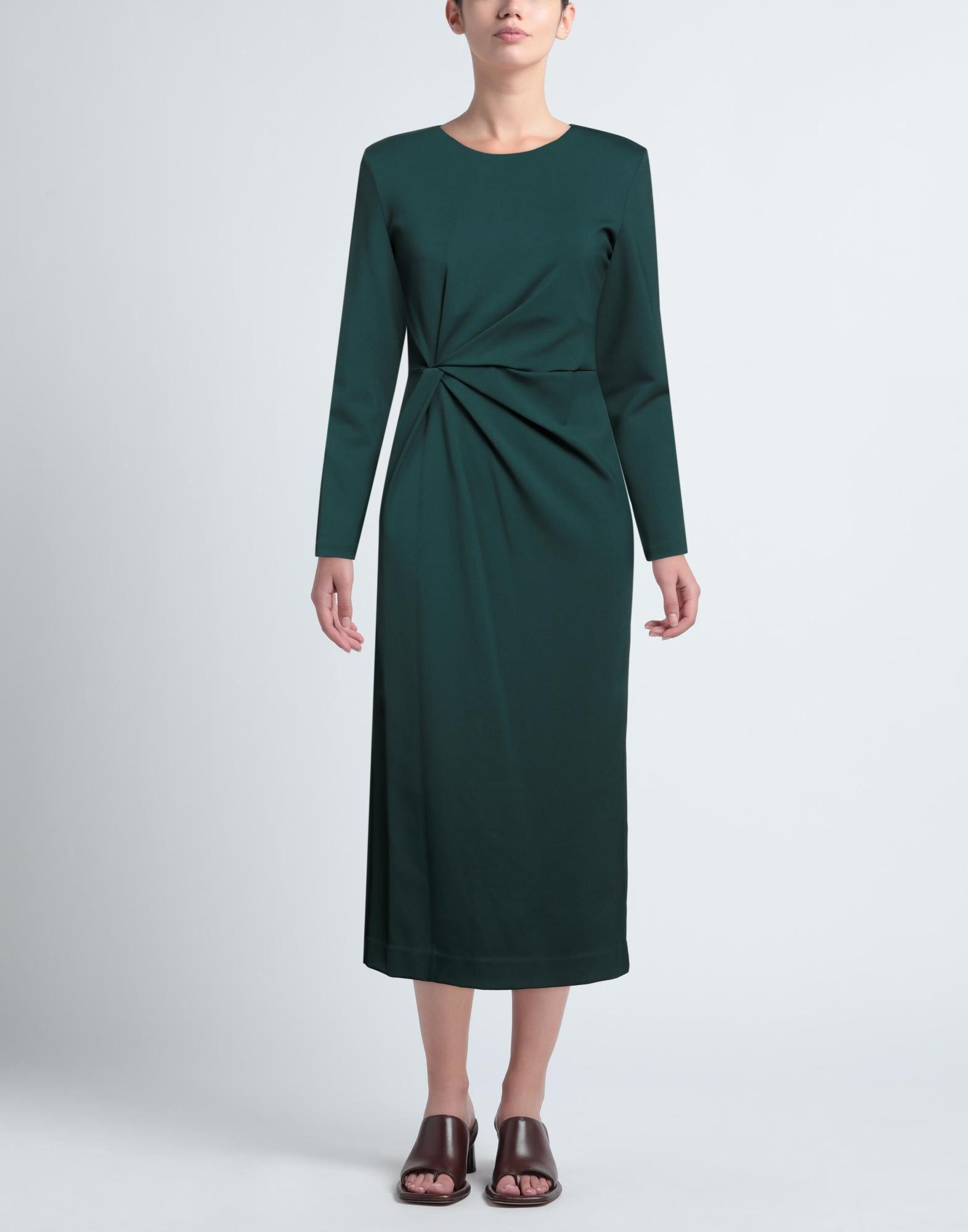 plus size green and white dress Final Sale Plus Size Button Up Midi Sweater Dress in Olive and Off White Design Print main image 1