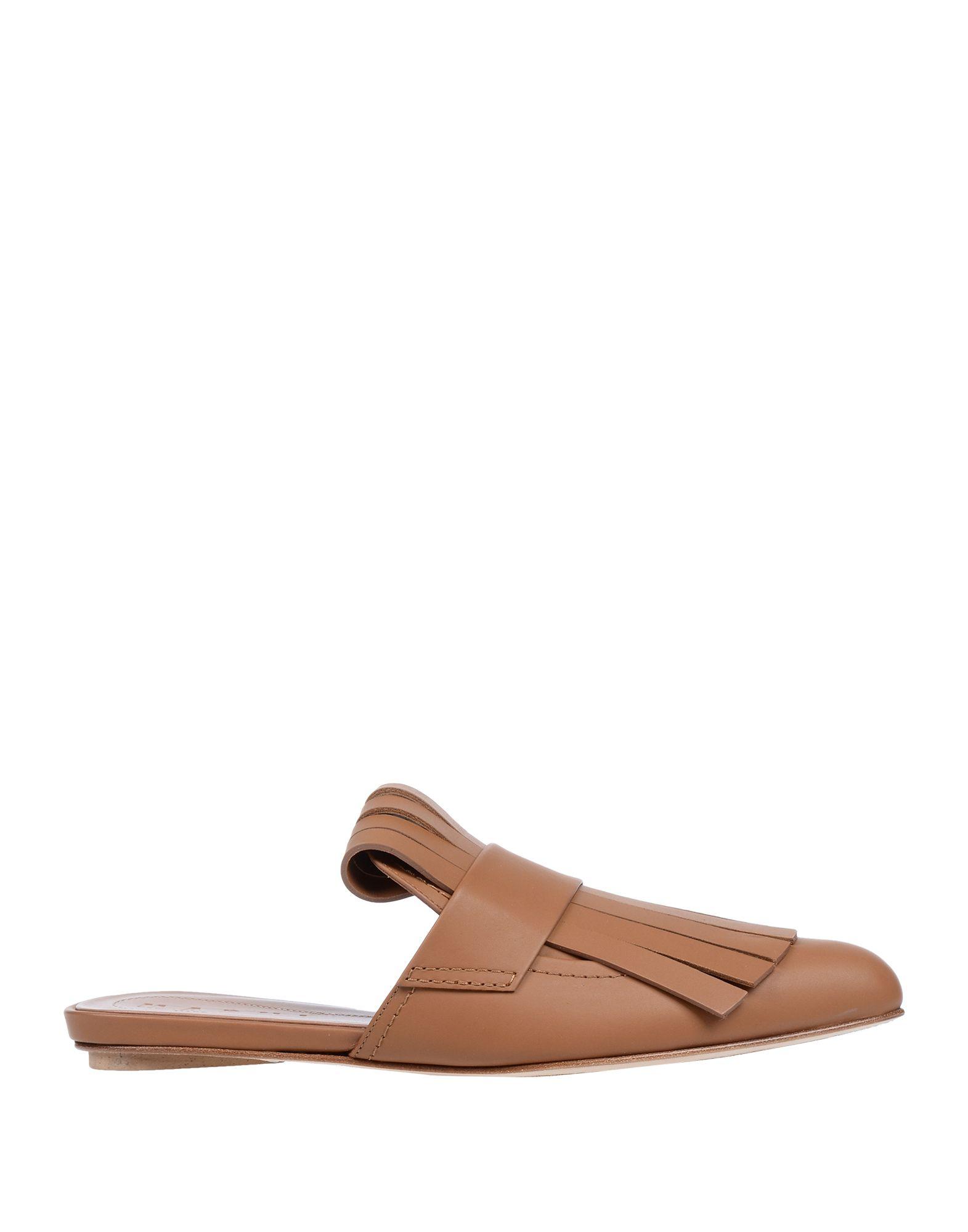 Marni Leather Mules in Camel (Brown) - Lyst