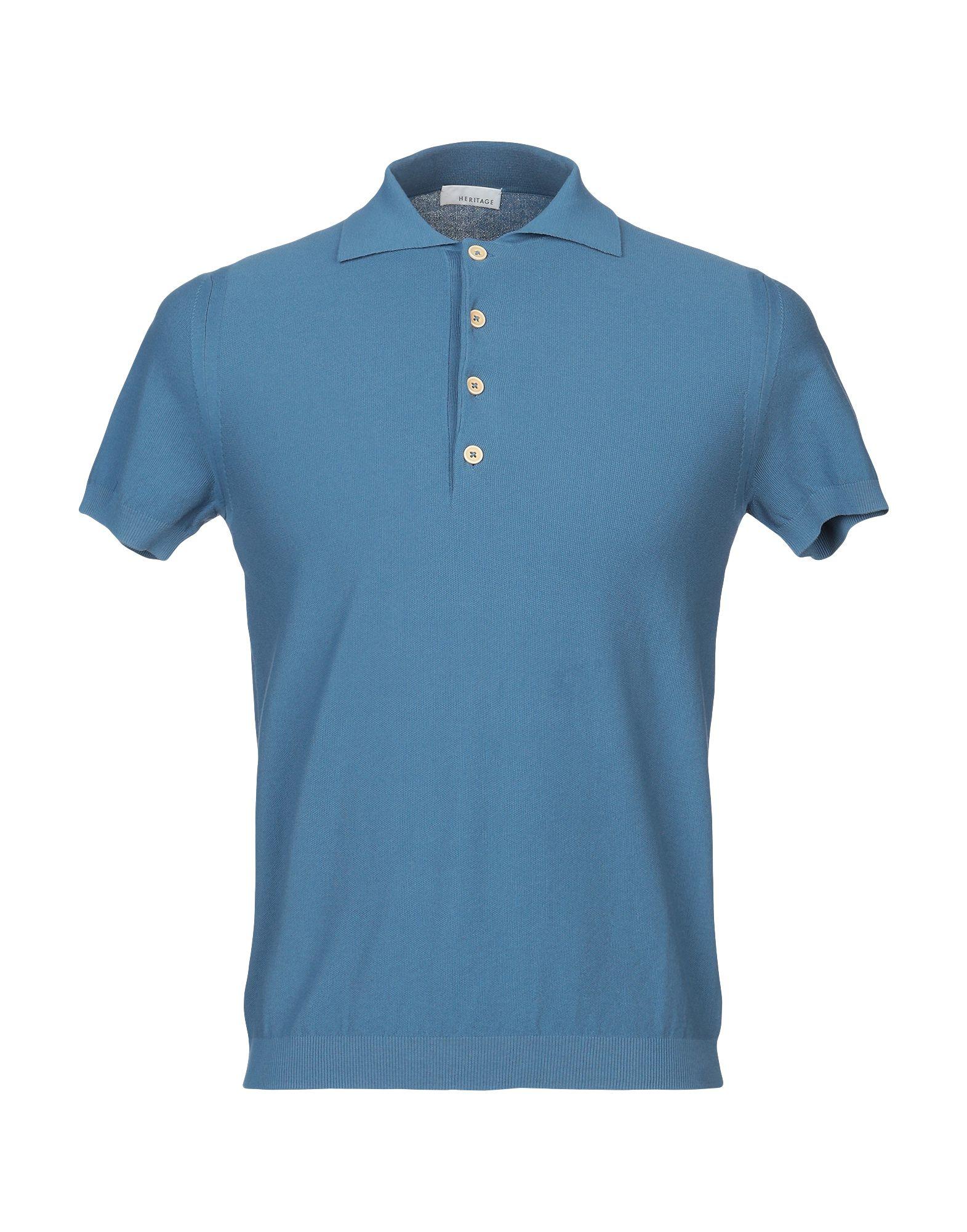Heritage Cotton Polo Shirt in Pastel Blue (Blue) for Men Lyst