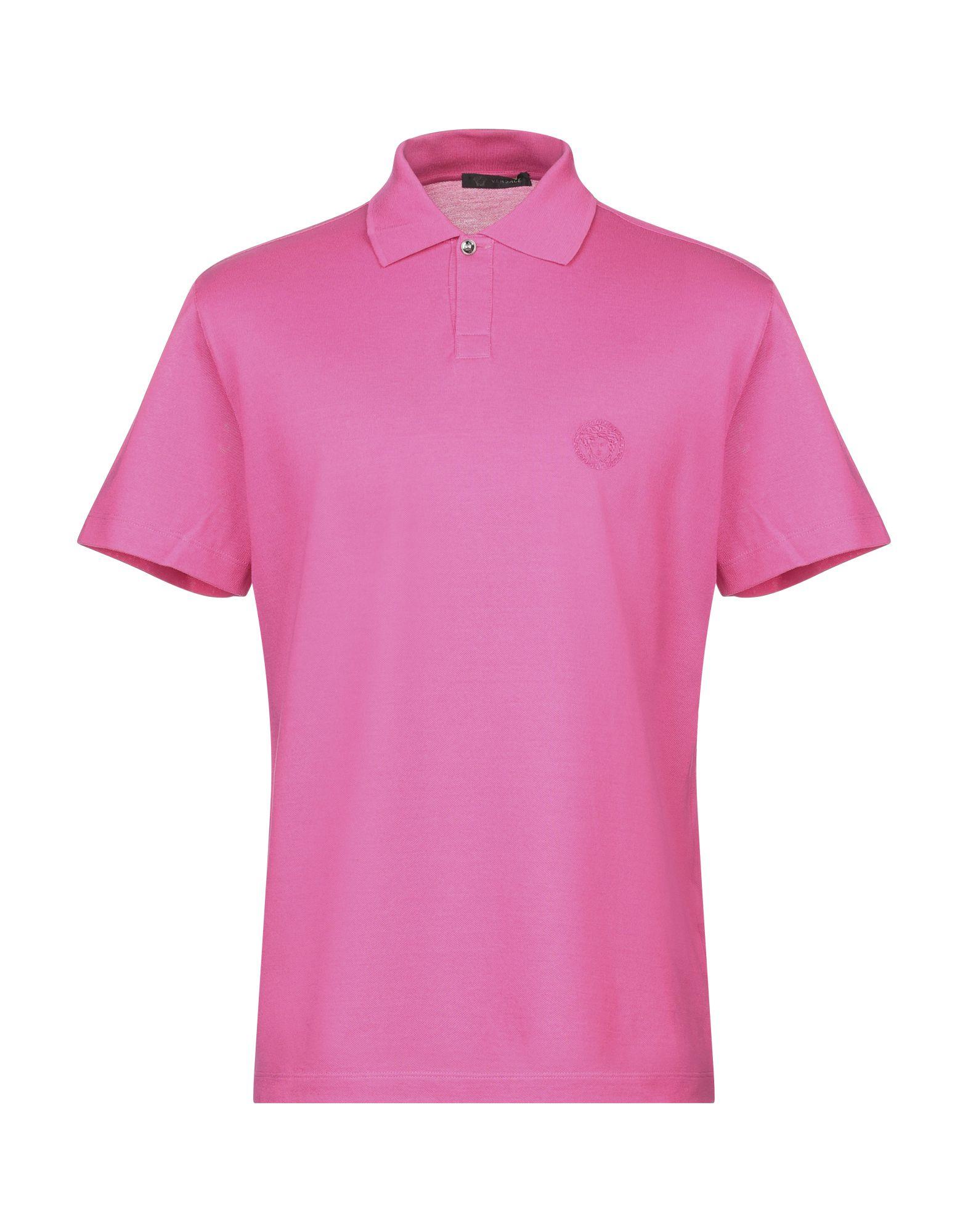 Versace Cotton Polo Shirt in Fuchsia (Purple) for Men - Lyst