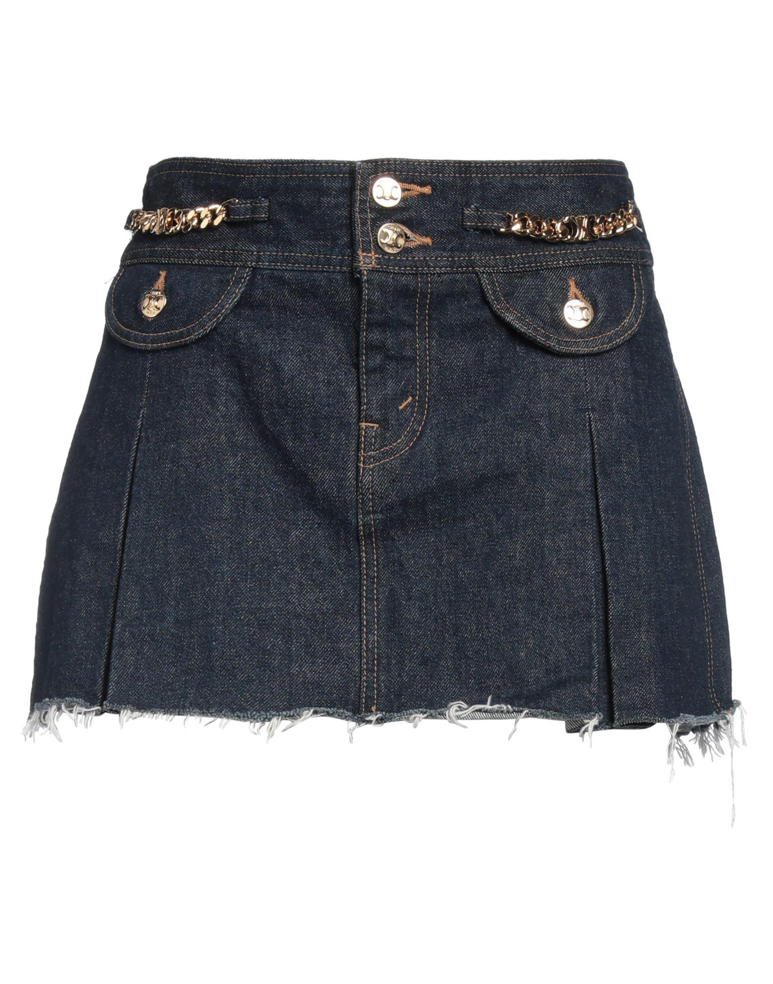 Celine Denim Skirt Cotton in Blue | Lyst