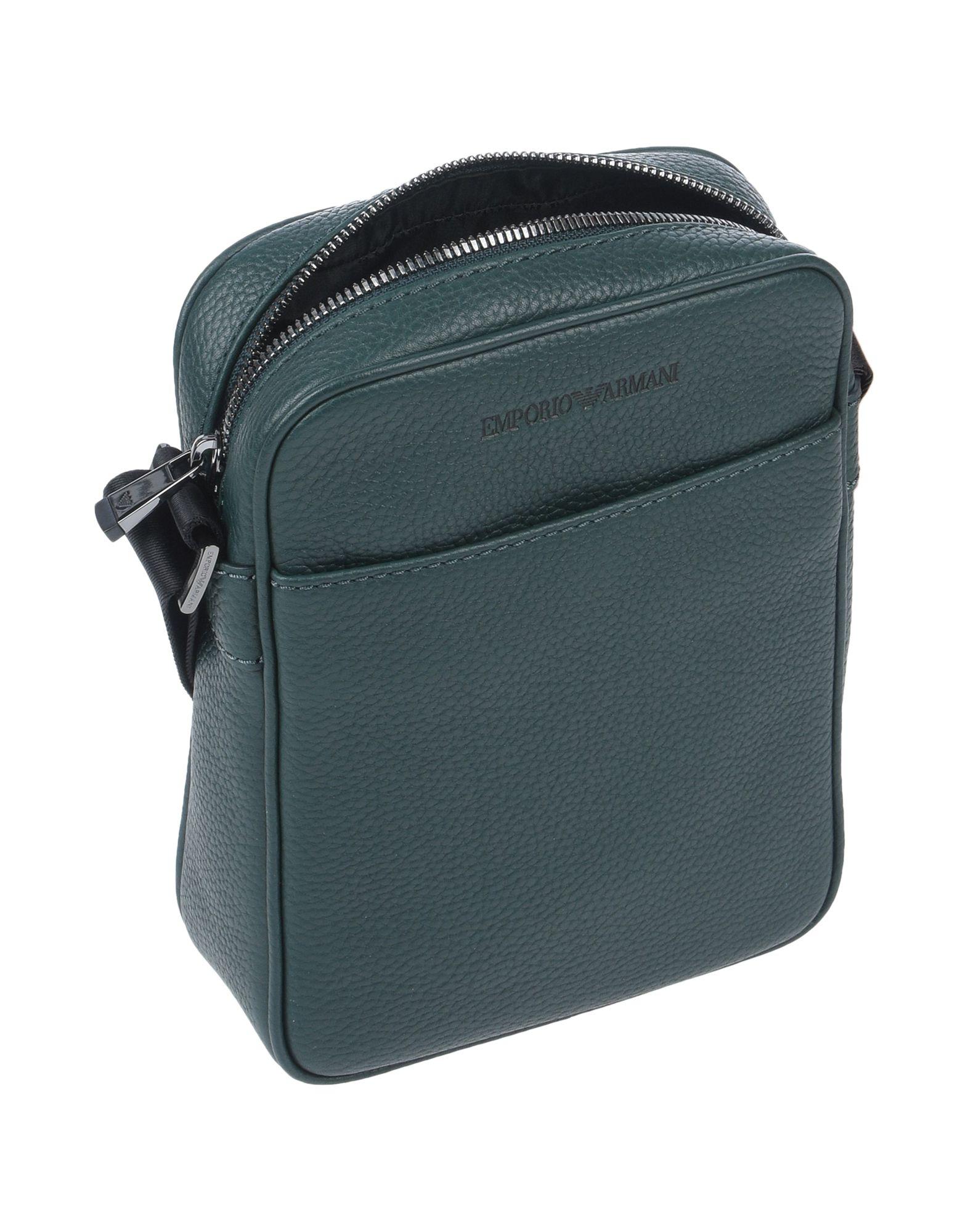 Emporio Armani Leather Crossbody Bag in Dark Green (Green) for Men Lyst