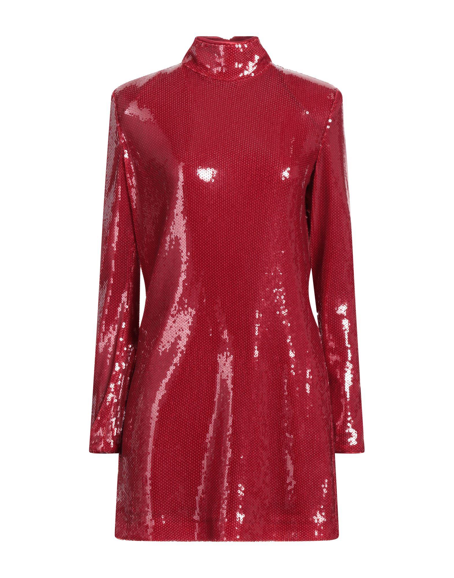 bcbg red sequin dress Plunging U Neckline Gown Tangerine / 2