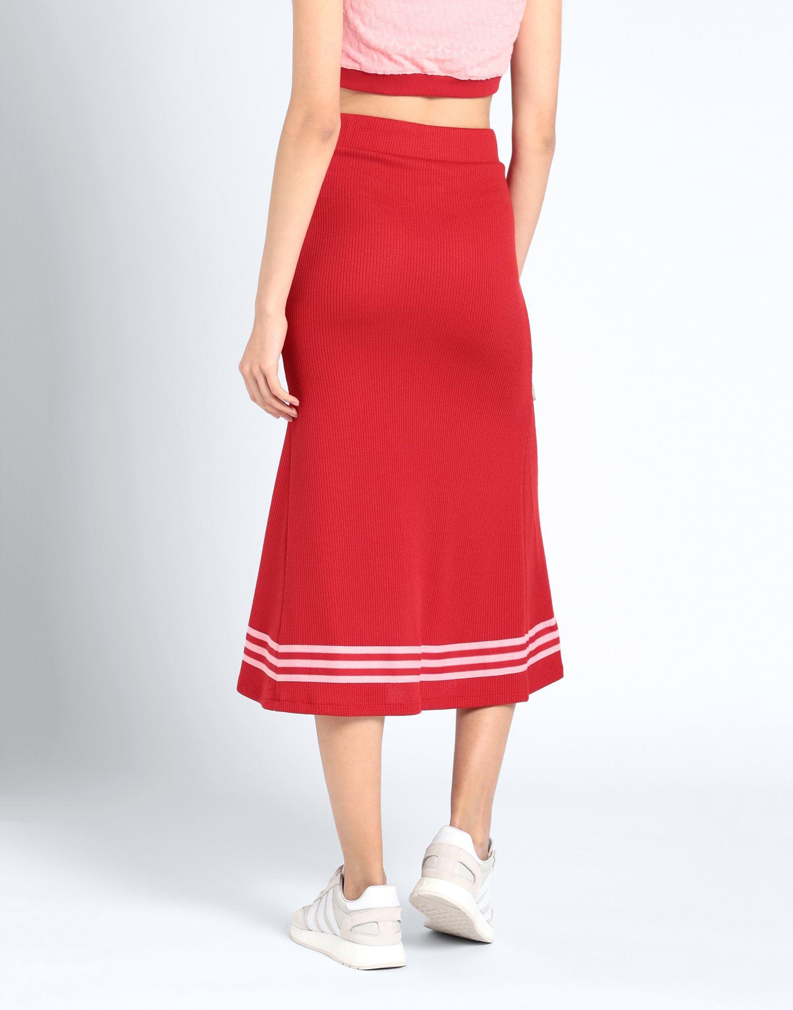 adidas Originals Midi Skirt in Red | Lyst