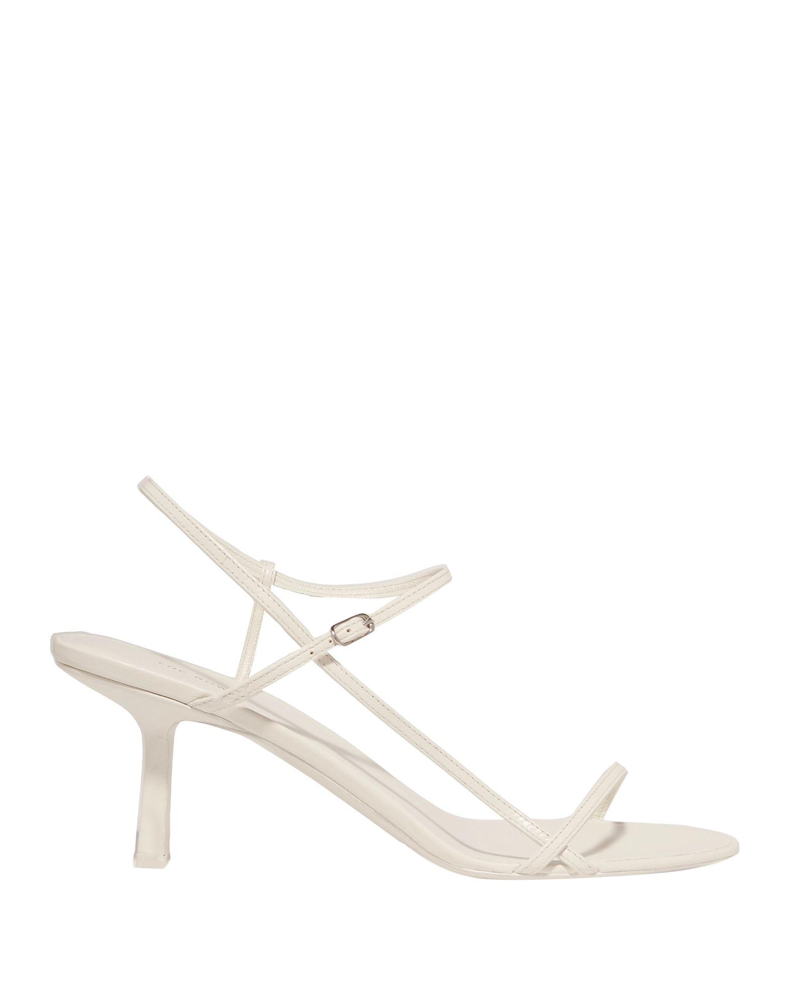 The Row Bare Leather Sandals in White | Lyst