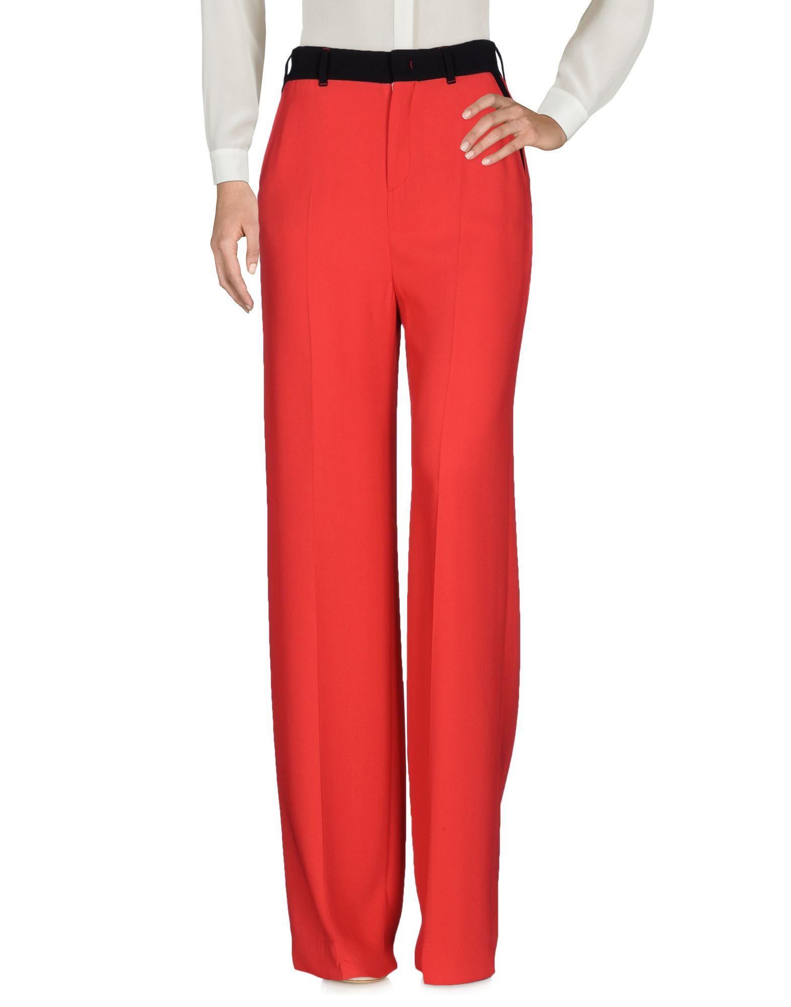 red casual pants