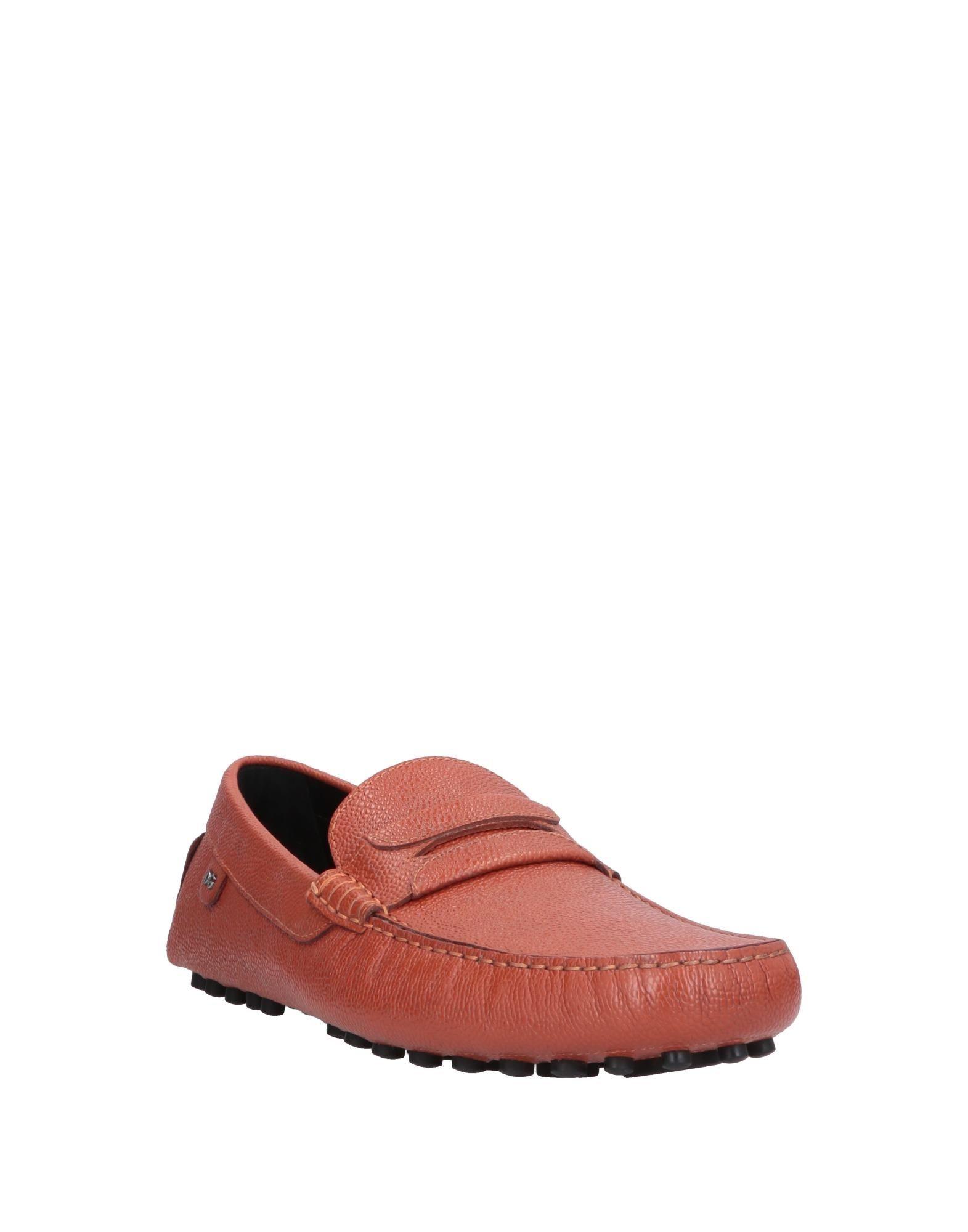 Dolce & Gabbana Leather Loafer in Orange for Men Lyst