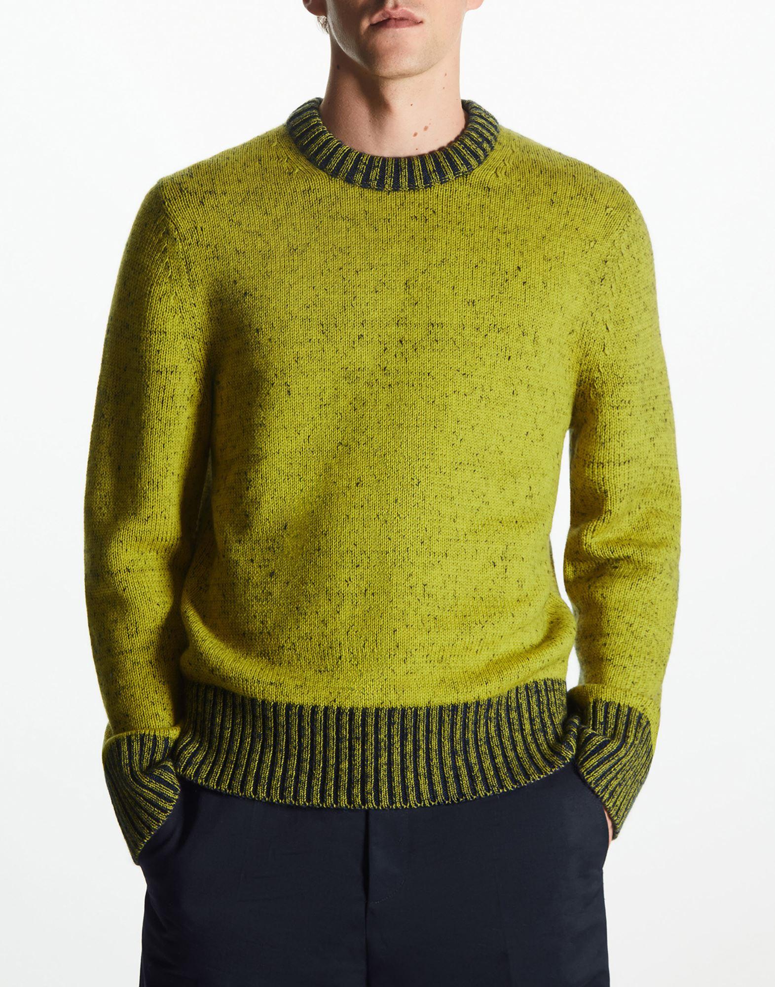 COS Mohair And Wool-blend Crew Neck Sweater in Green for Men | Lyst