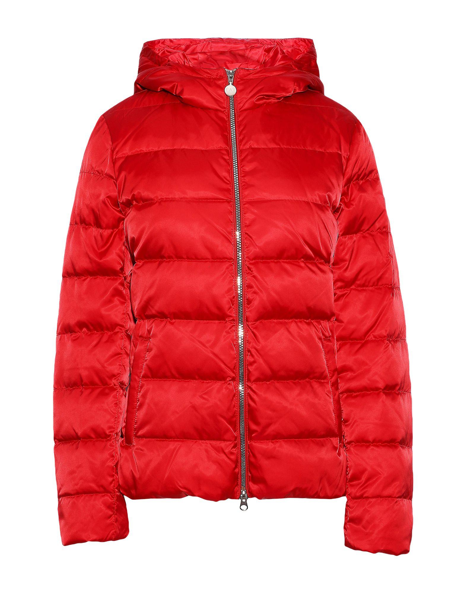 EA7 Synthetic Down Jacket in Red Lyst