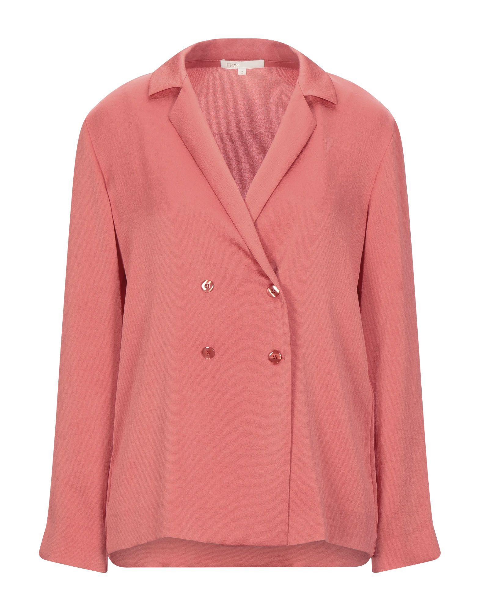 Maje Synthetic Suit Jacket in Coral (Pink) - Lyst