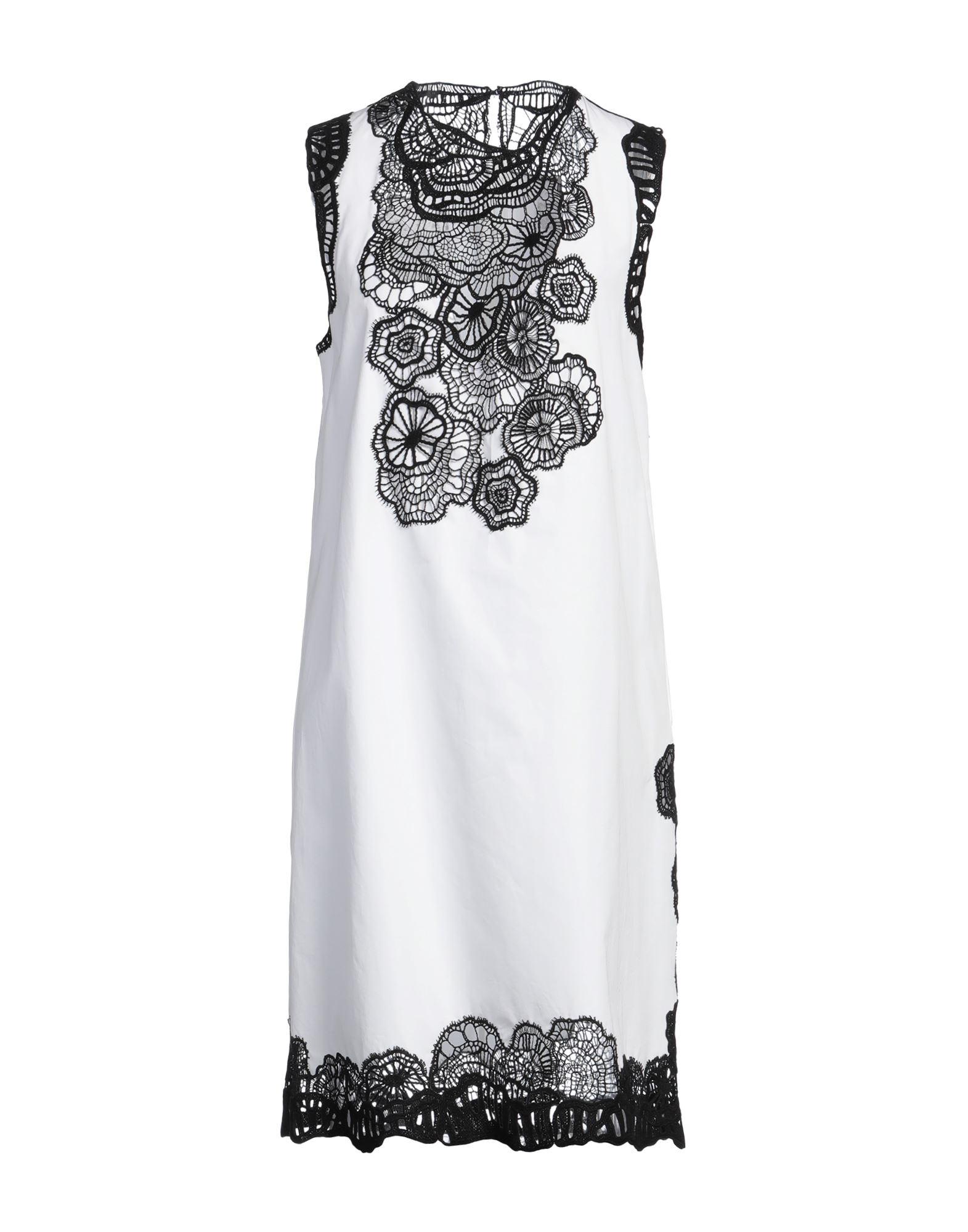Jil Sander Mini Dress Cotton, Polyester in White | Lyst
