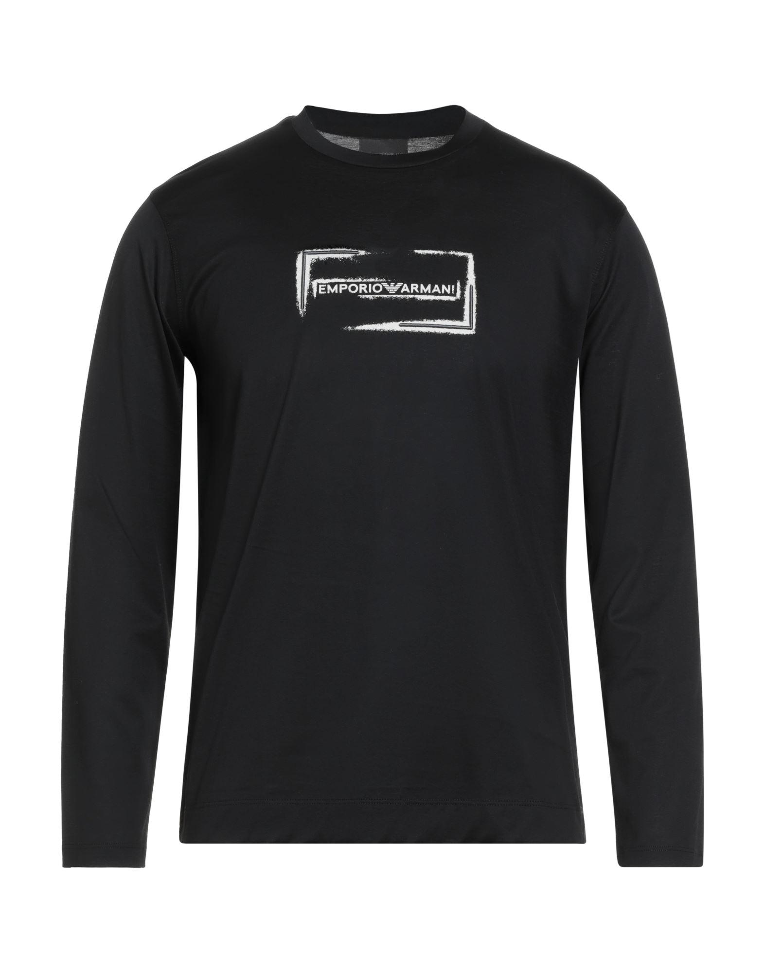 emporio-armani-Black-T-Shirt-