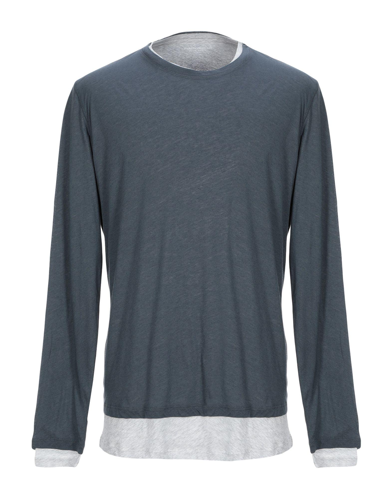 Majestic Filatures Cotton T-shirt in Steel Grey (Gray) for Men - Lyst